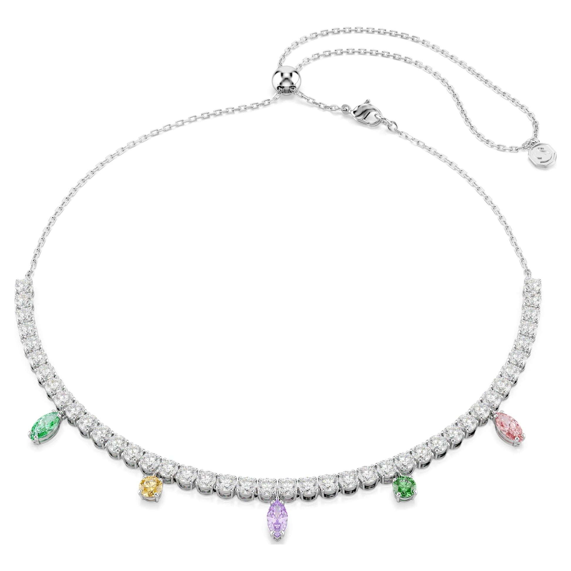 Swarovski Ariana Grande x Swarovski necklace Mixed cuts, Multicolored, Rhodium plated 5737422