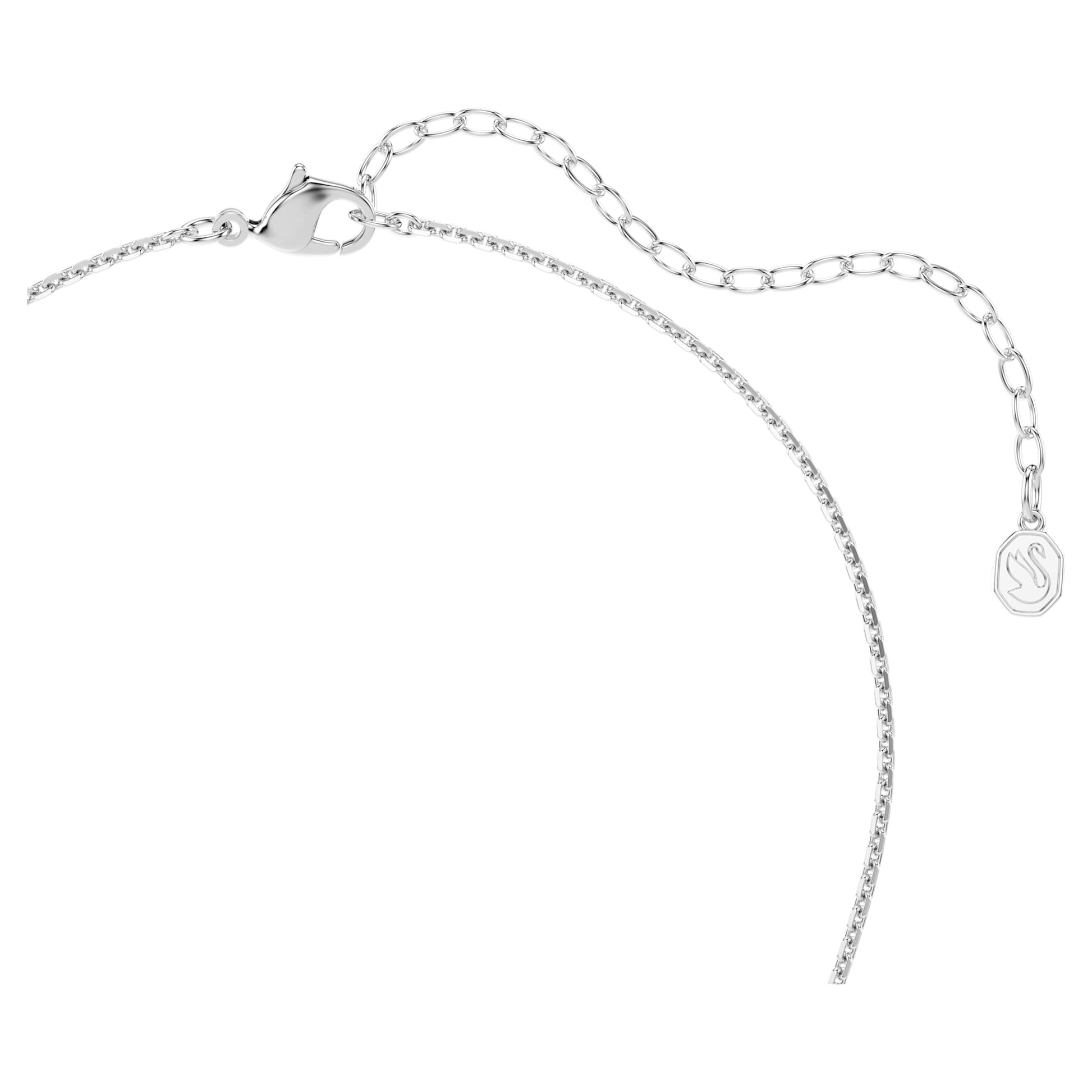 Swarovski Ariana Grande x Swarovski pendant Crystal Pearl, Round cut, Flower, White, Rhodium plated 5755817