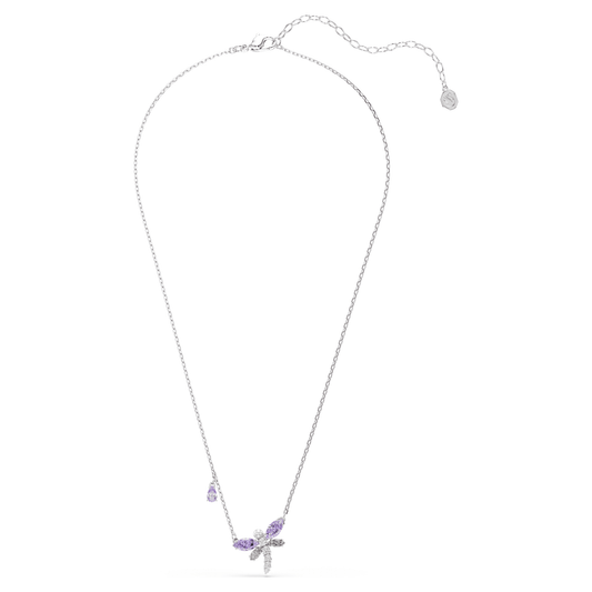 Swarovski Ariana Grande x Swarovski pendant Mixed cuts, Dragonfly, Multicolored, Rhodium plated 5737383
