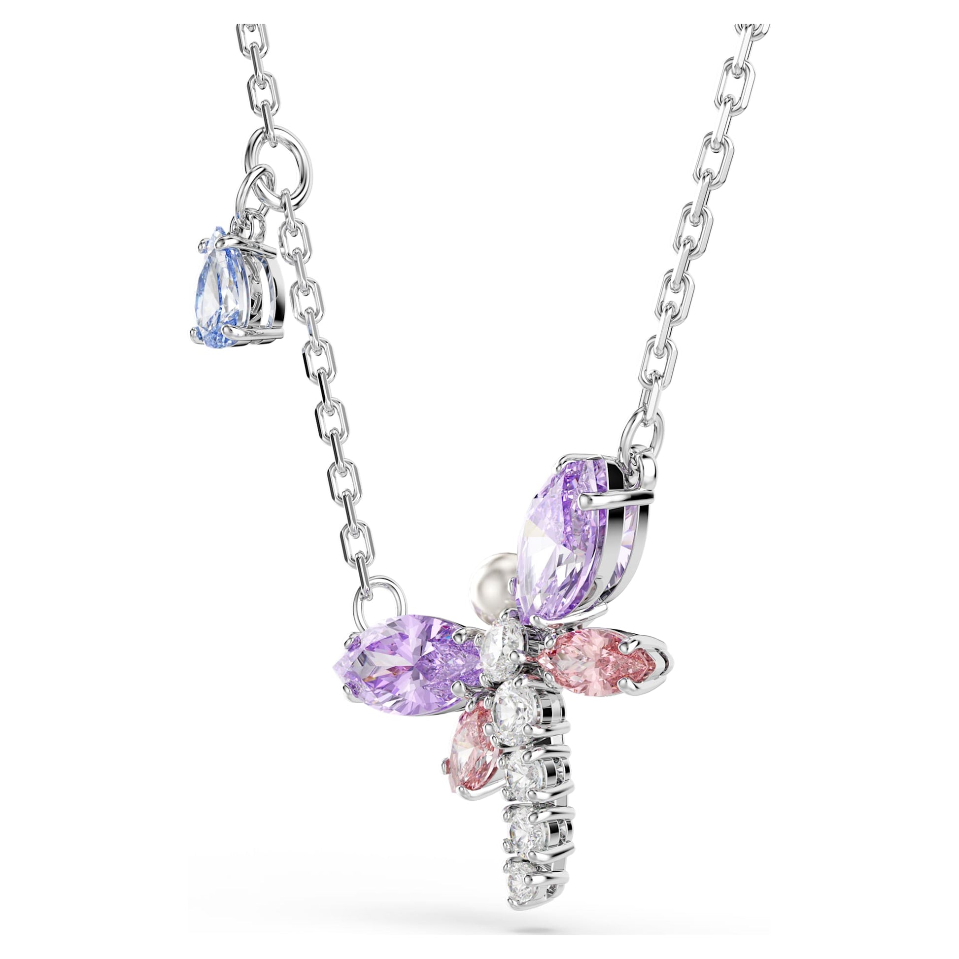 Swarovski Ariana Grande x Swarovski pendant Mixed cuts, Dragonfly, Multicolored, Rhodium plated 5737383
