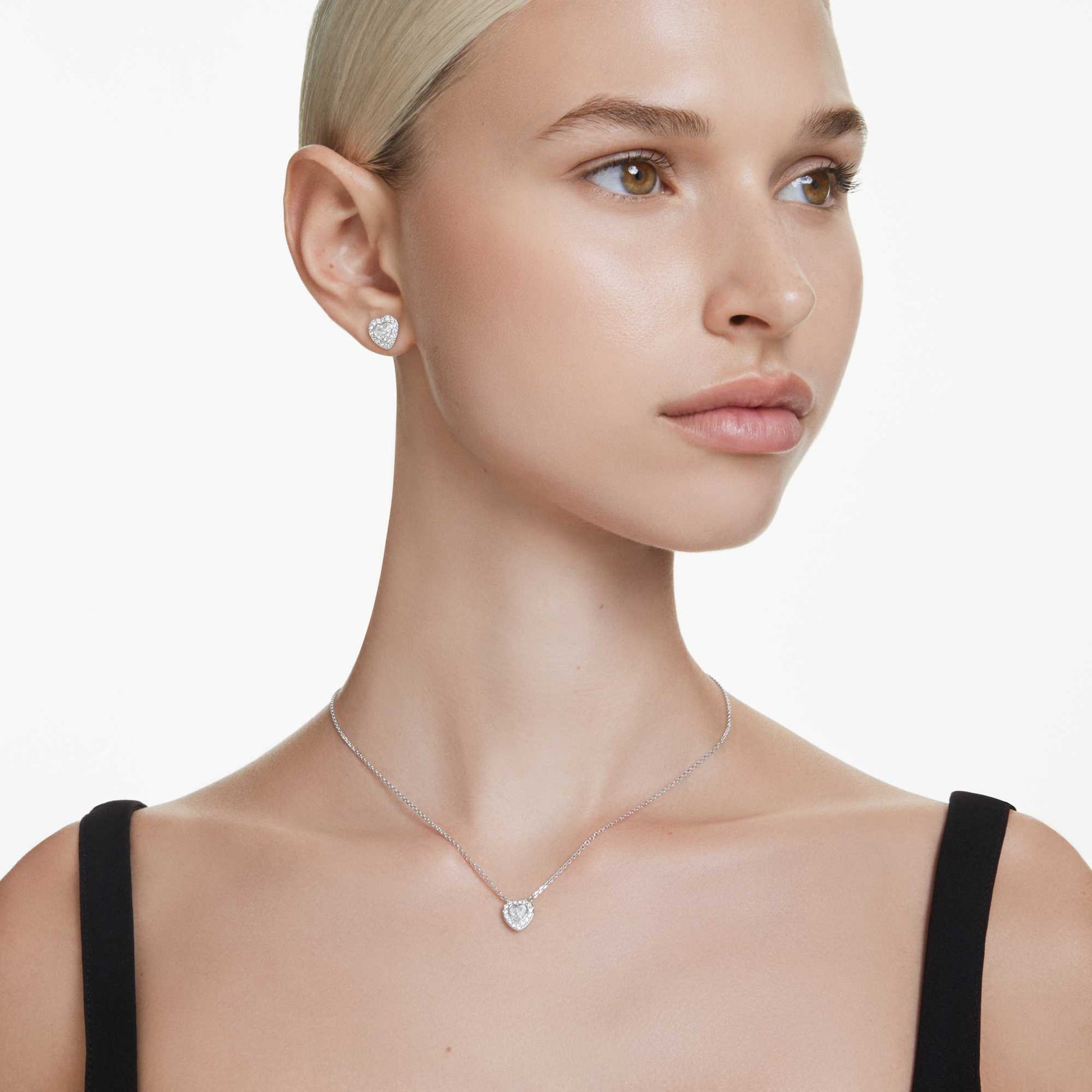 Swarovski Ariana Grande x Swarovski set Mixed cuts, Heart, White, Rhodium plated 5720849
