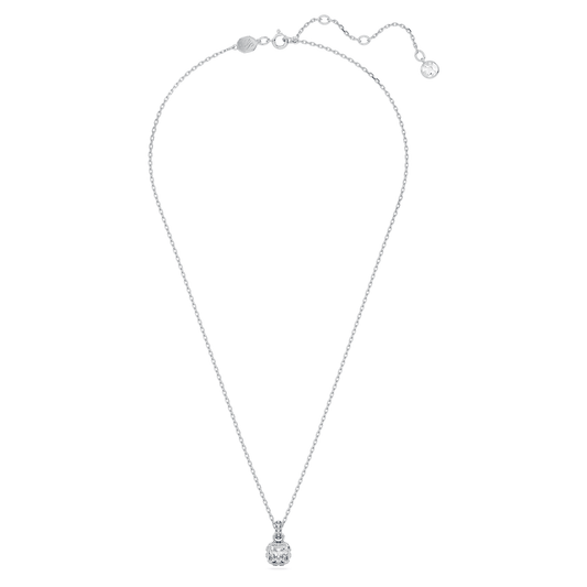 Swarovski Birthstone pendant Square cut, March, Blue, Rhodium plated 5651794