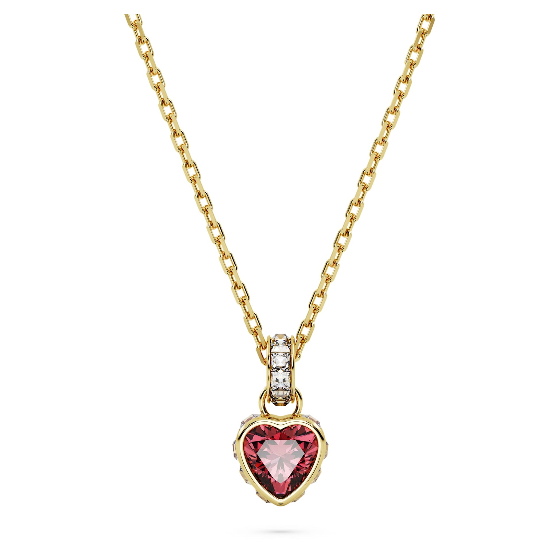 Swarovski Chroma pendant Heart, Red, Gold-tone plated 5648750
