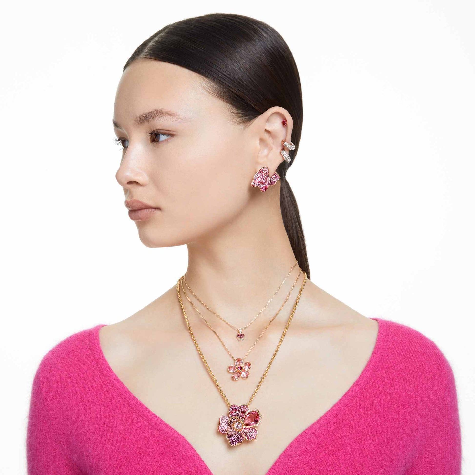 Swarovski Chroma pendant Heart, Red, Gold-tone plated 5648750