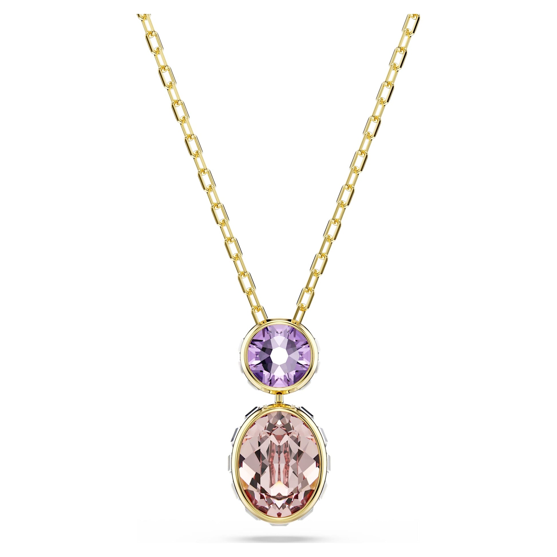 Swarovski Chroma pendant Mixed cuts, Multicolored, Gold-tone plated 5741586
