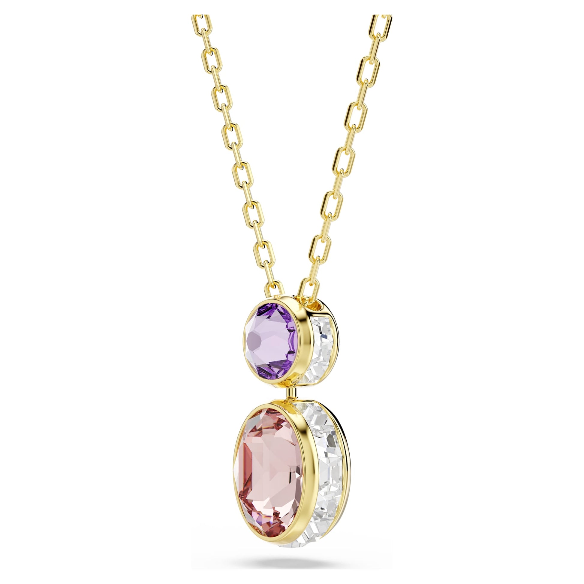 Swarovski Chroma pendant Mixed cuts, Multicolored, Gold-tone plated 5741586