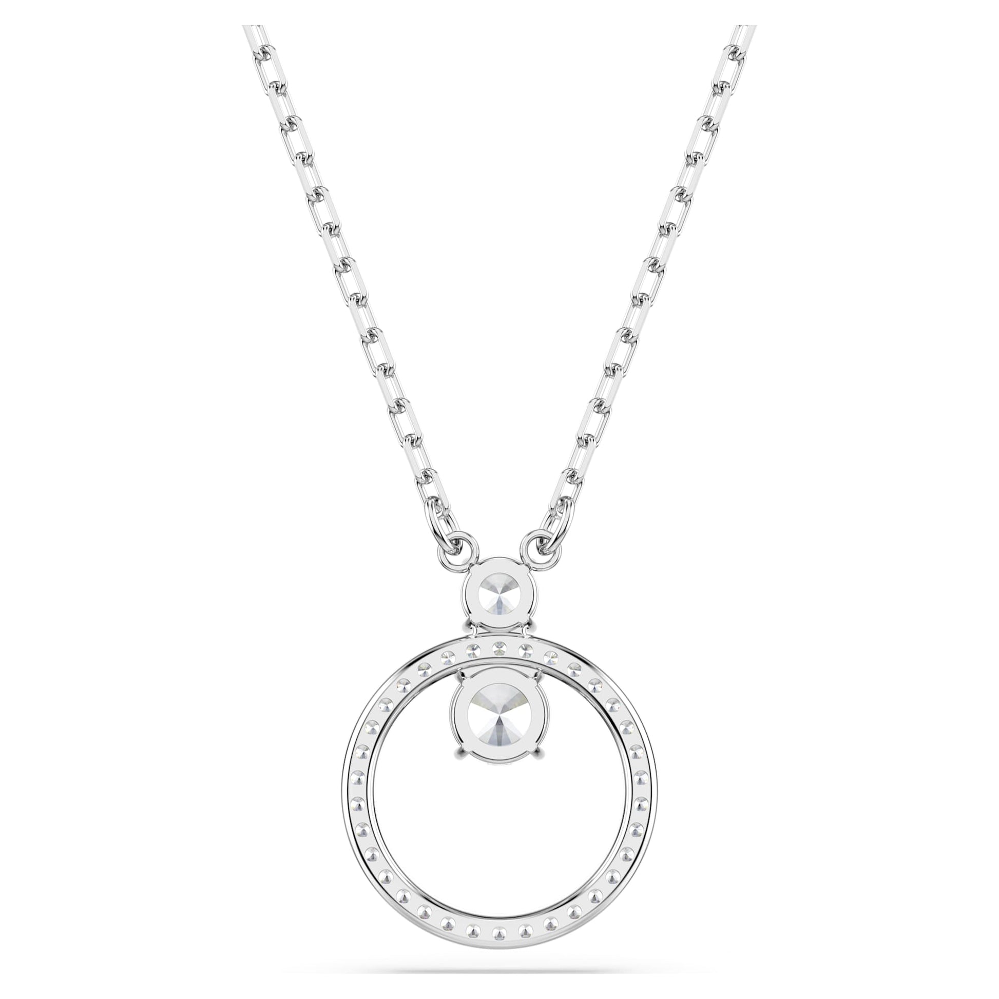 Swarovski Constella pendant Pave, Round cut, White, Rhodium plated 5692261