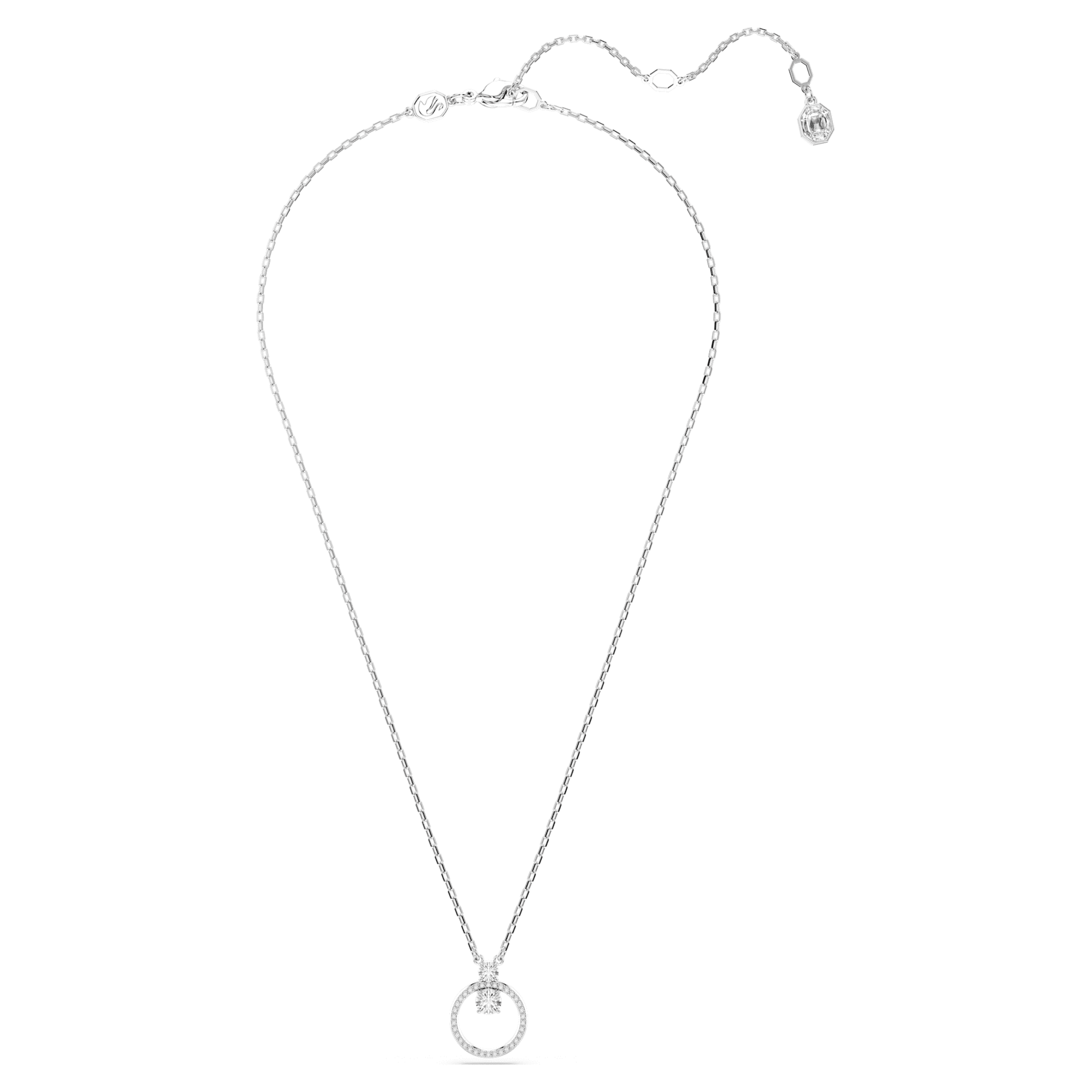 Swarovski Constella pendant Pave, Round cut, White, Rhodium plated 5692261