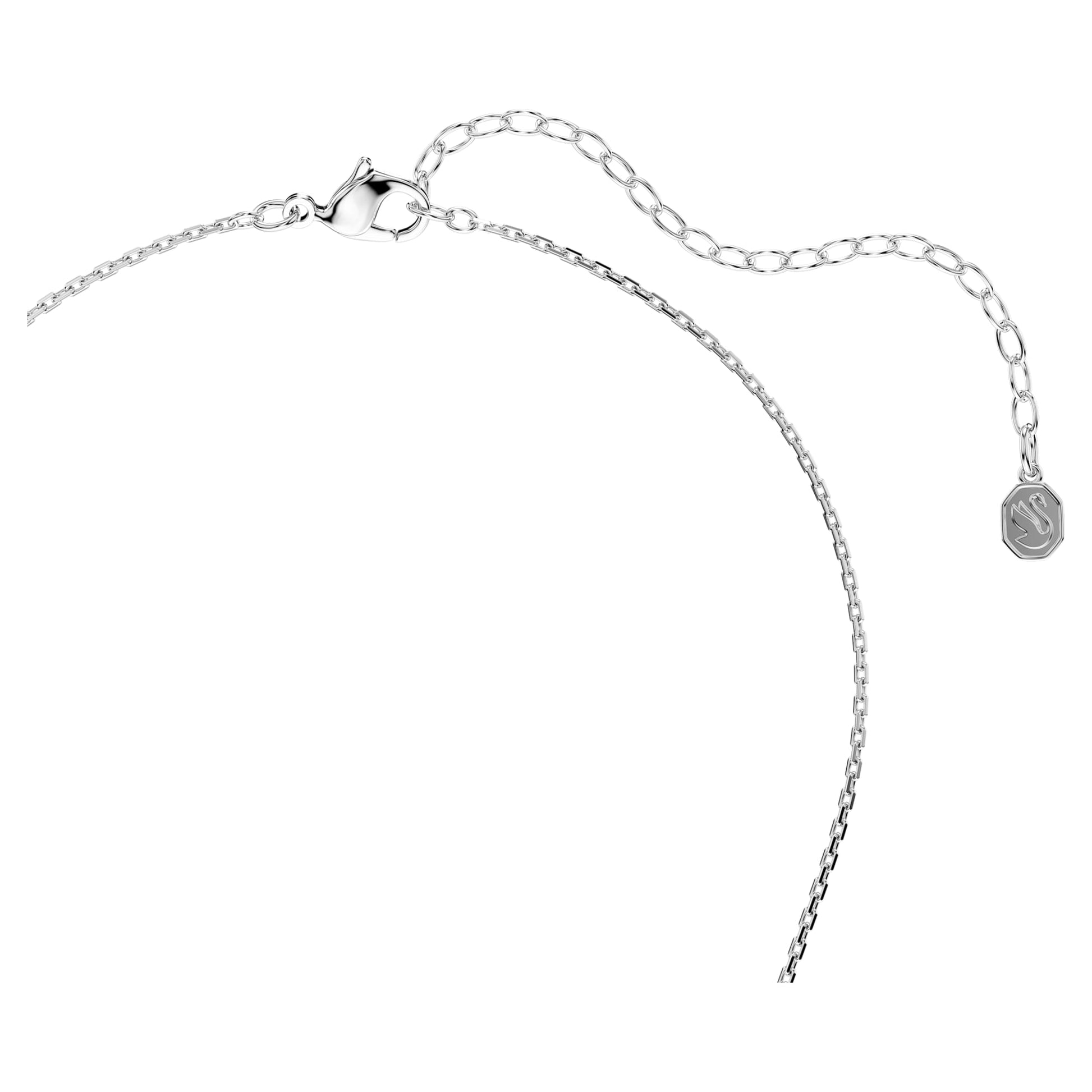 Swarovski Constella pendant Round cut, Dancing stone, White, Rhodium plated 5738247