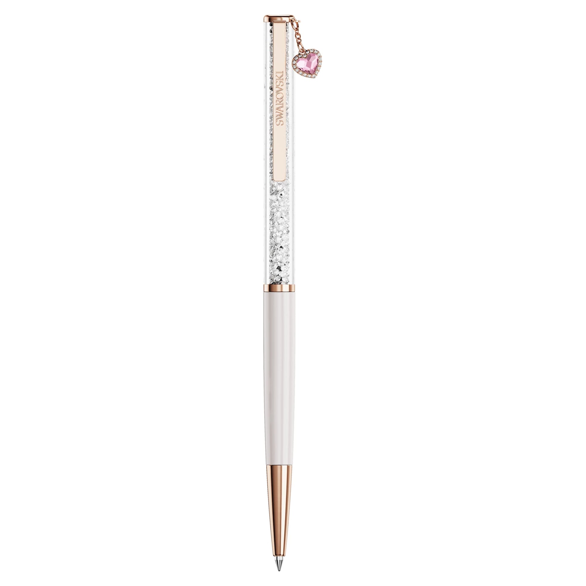 Swarovski Crystalline ballpoint pen Heart, Pink, Pink lacquered, Rose gold-tone plated 5732990