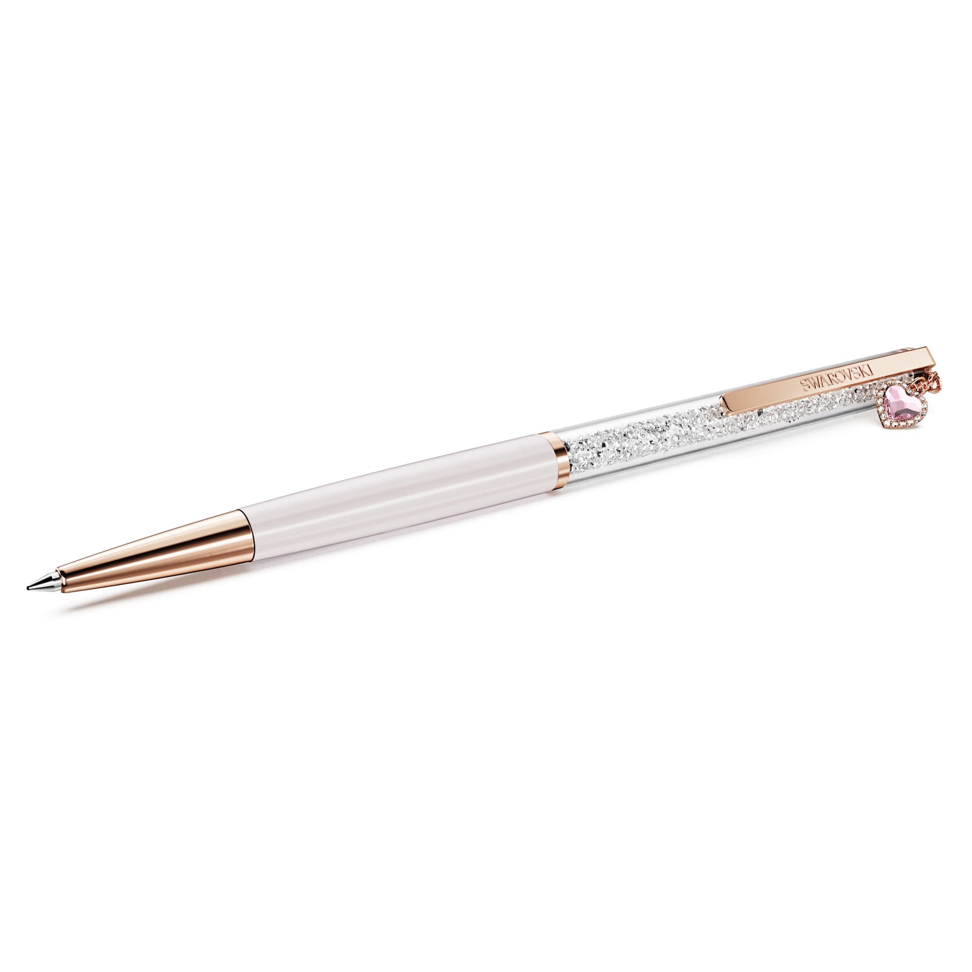 Swarovski Crystalline ballpoint pen Heart, Pink, Pink lacquered, Rose gold-tone plated 5732990