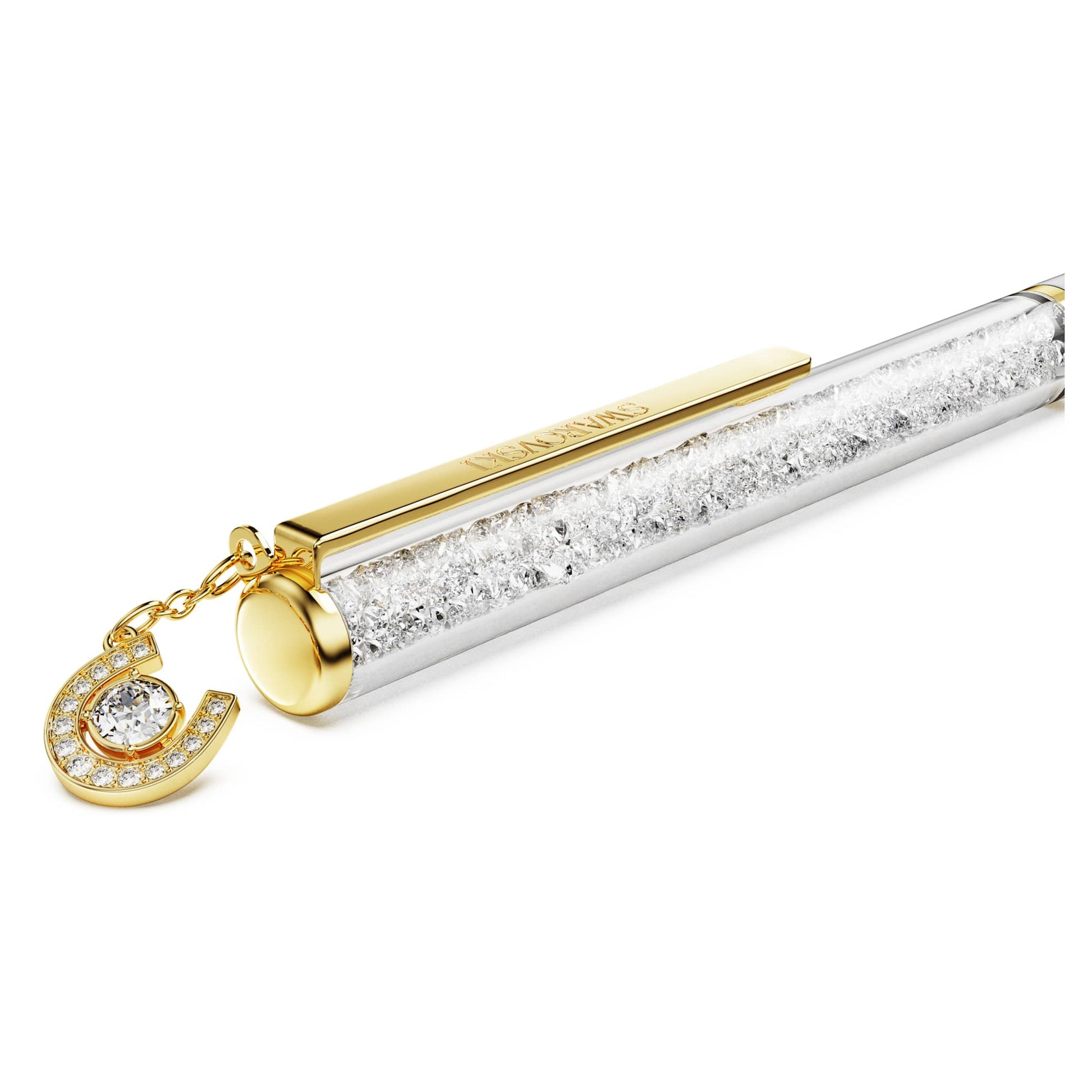 Swarovski Crystalline ballpoint pen Horse shoe, White, White lacquered, Gold-tone plated 5740699