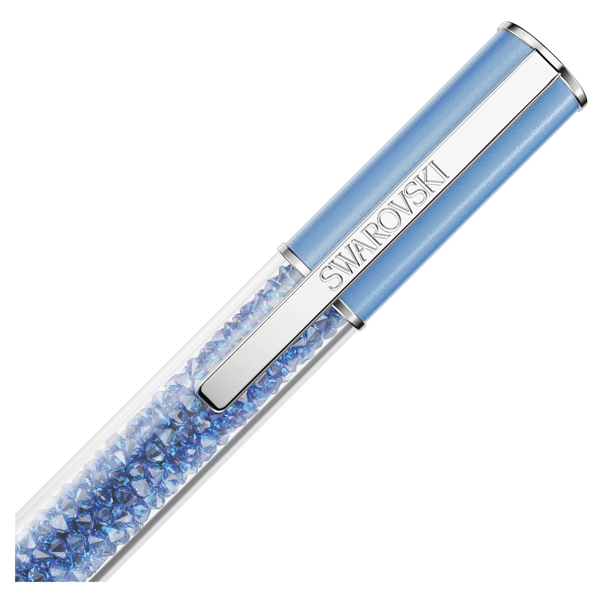 Swarovski Crystalline ballpoint pen ReCreated™ crystals, Blue, Blue lacquered, Chrome plated 5732972