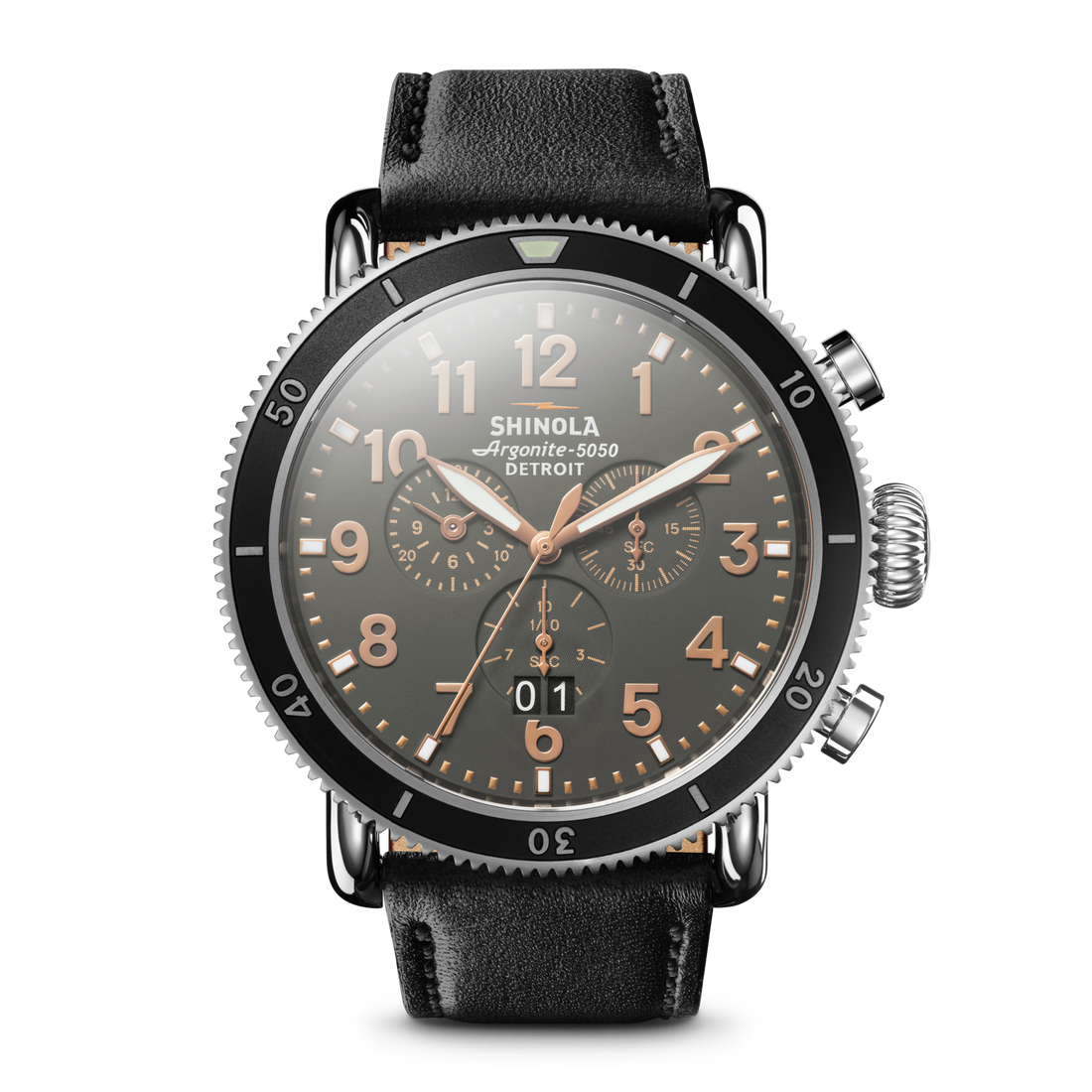 Shinola Runwell Sport Chronograph Watch S0120311333-1-Stn-48-USA