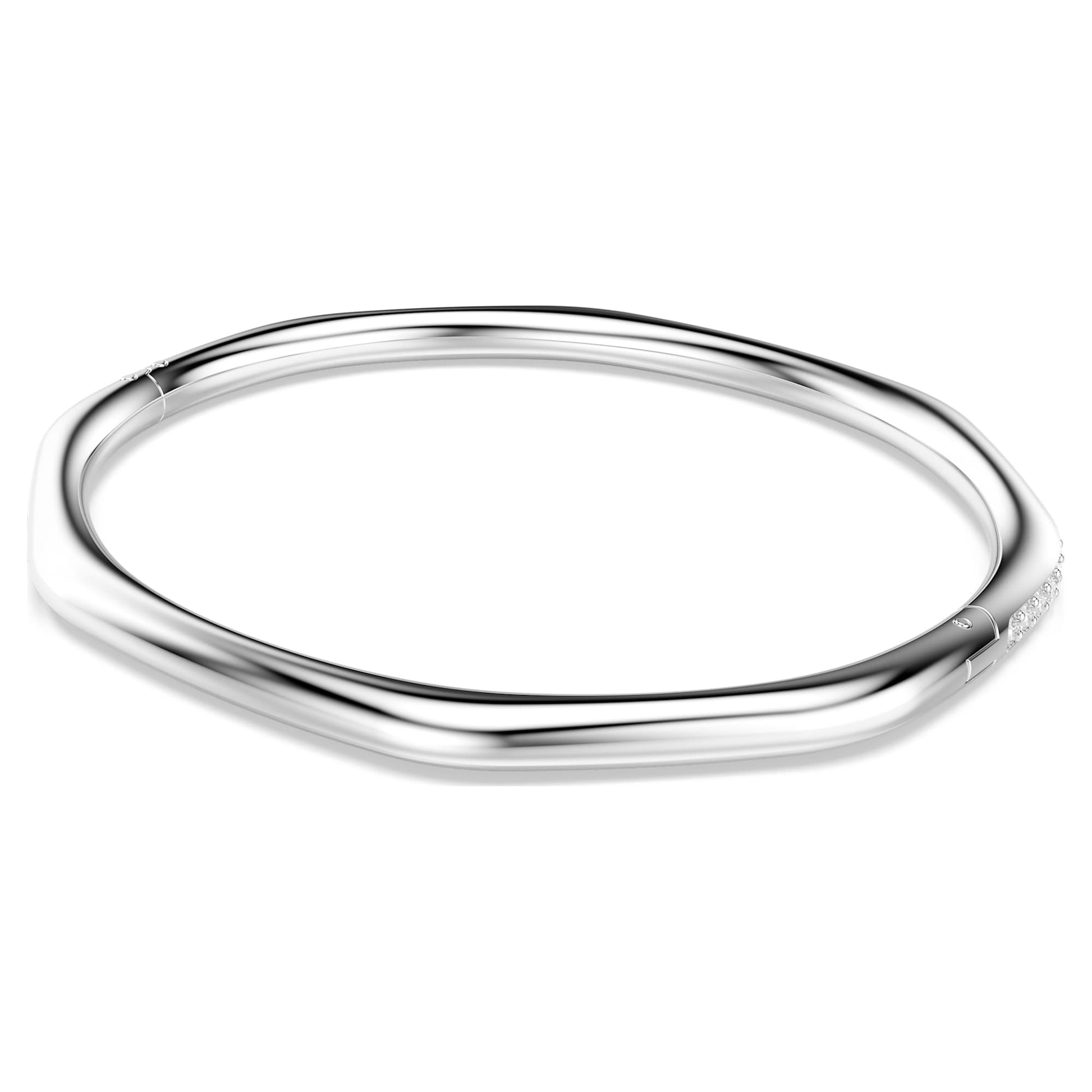 Swarovski Dextera bangle Octagon shape, Round cut, White, Rhodium plated 5725221