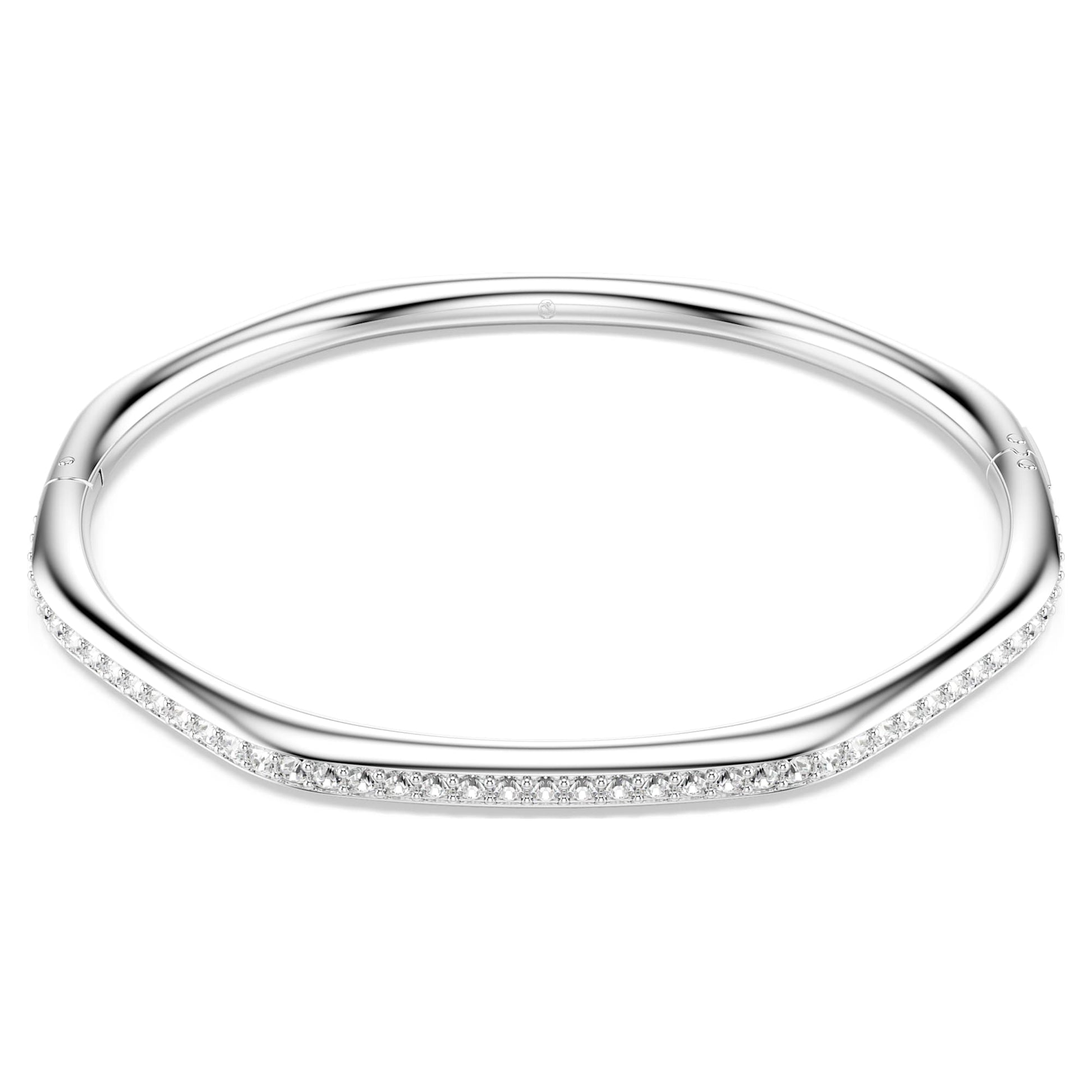 Swarovski Dextera bangle Octagon shape, Round cut, White, Rhodium plated 5725221