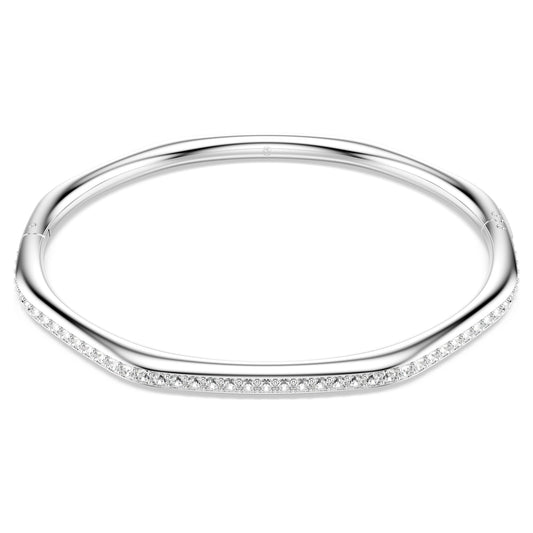 Swarovski Dextera bangle Octagon shape, Round cut, White, Rhodium plated 5725221