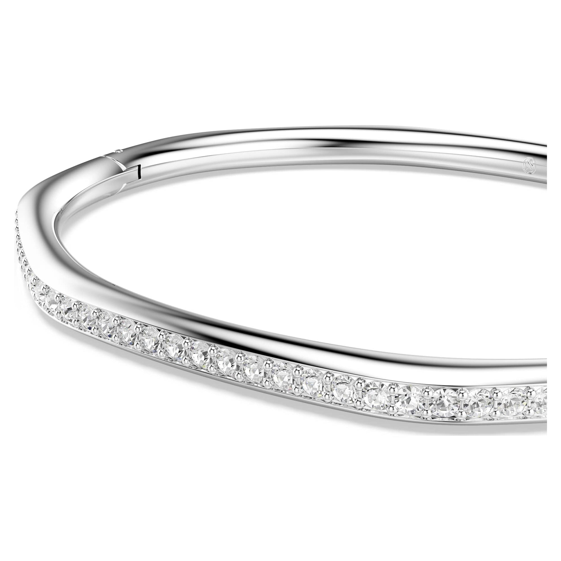 Swarovski Dextera bangle Octagon shape, Round cut, White, Rhodium plated 5725221
