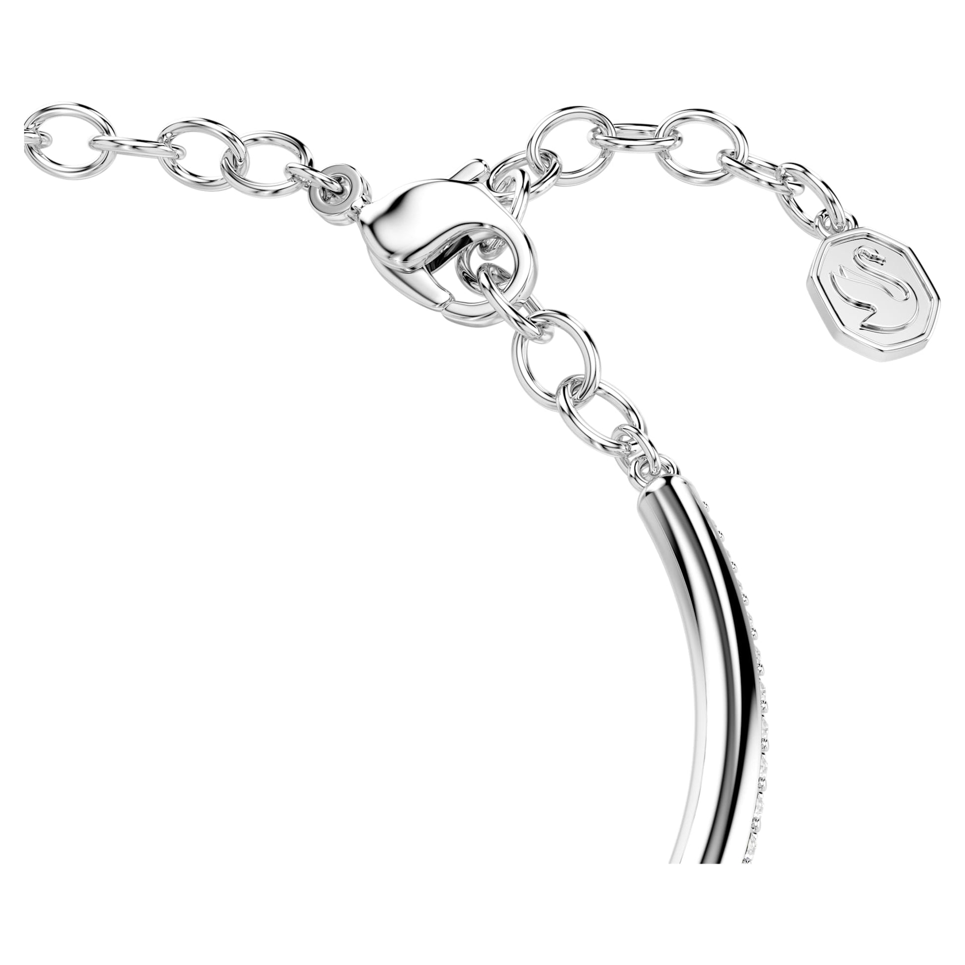 Swarovski Dextera bangle Round cut, White, Rhodium plated 5743569