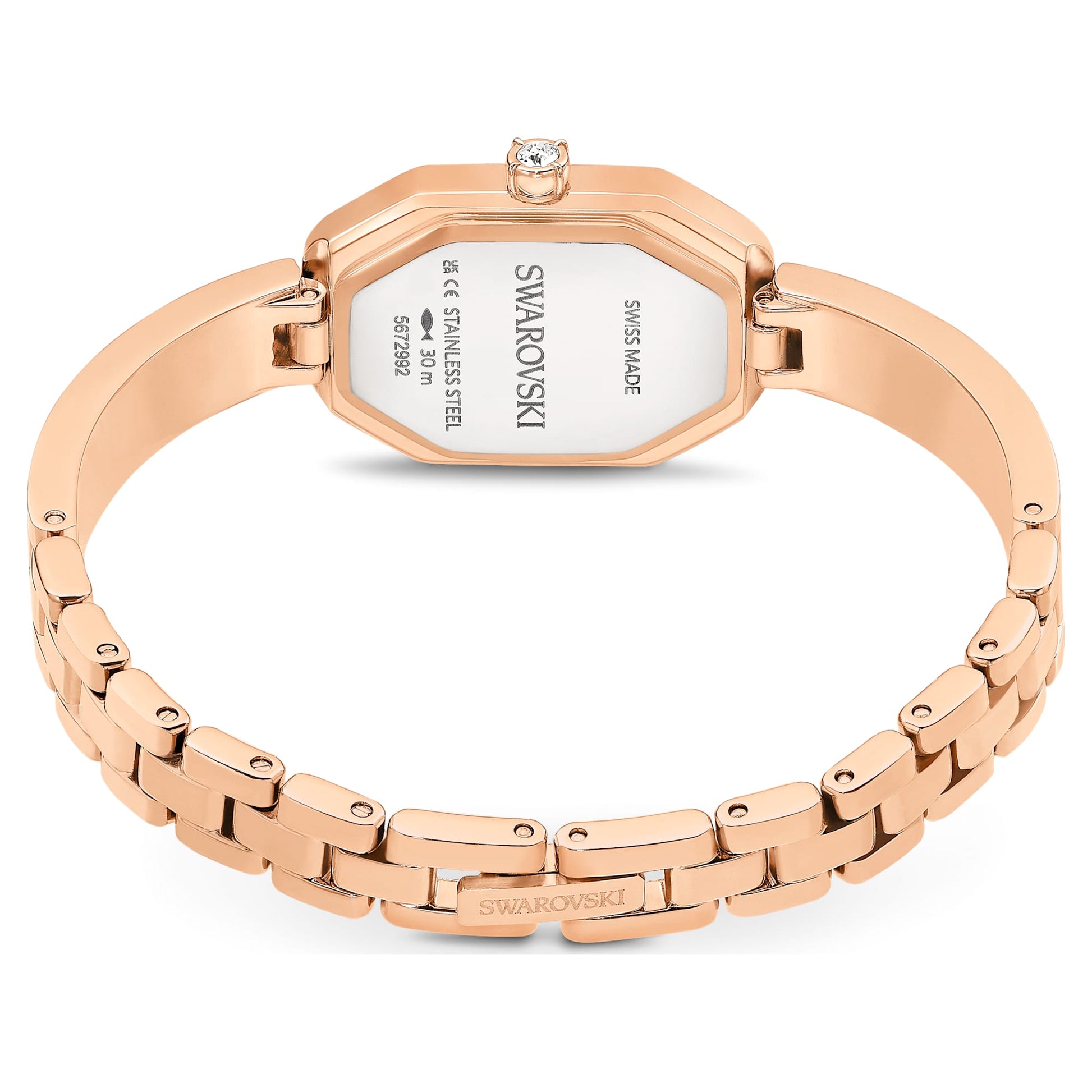Swarovski Dextera bangle watch Swiss Made, Metal bracelet, Rose gold tone, Rose gold-tone finish 5672992