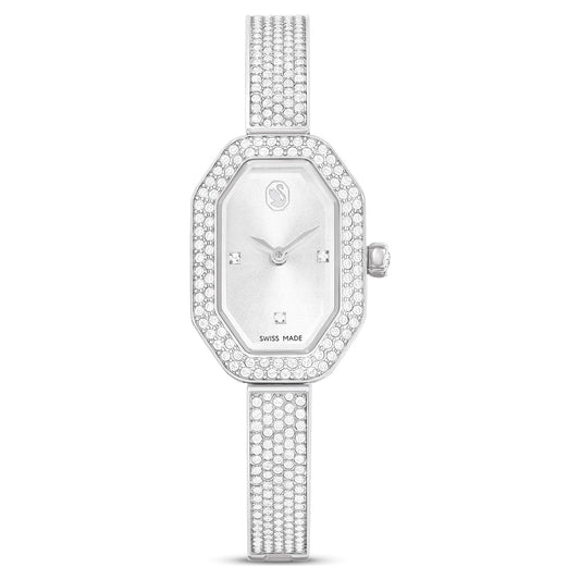 Swarovski Dextera bangle watch Swiss Made, Metal bracelet, Silver tone, Stainless steel 5672977