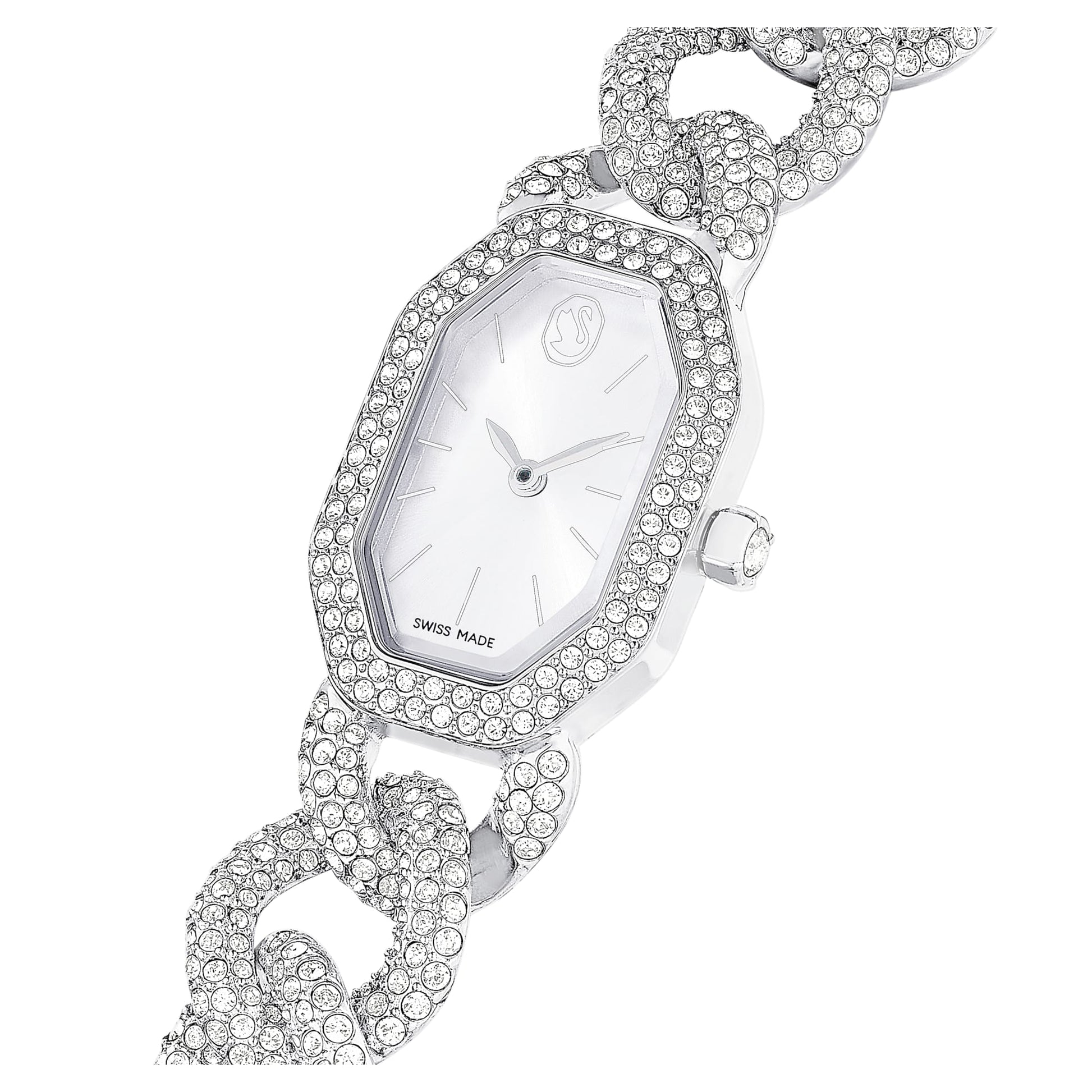 Swarovski Dextera chain watch Swiss Made, Crystal bracelet, Silver tone, Stainless Steel 5668899