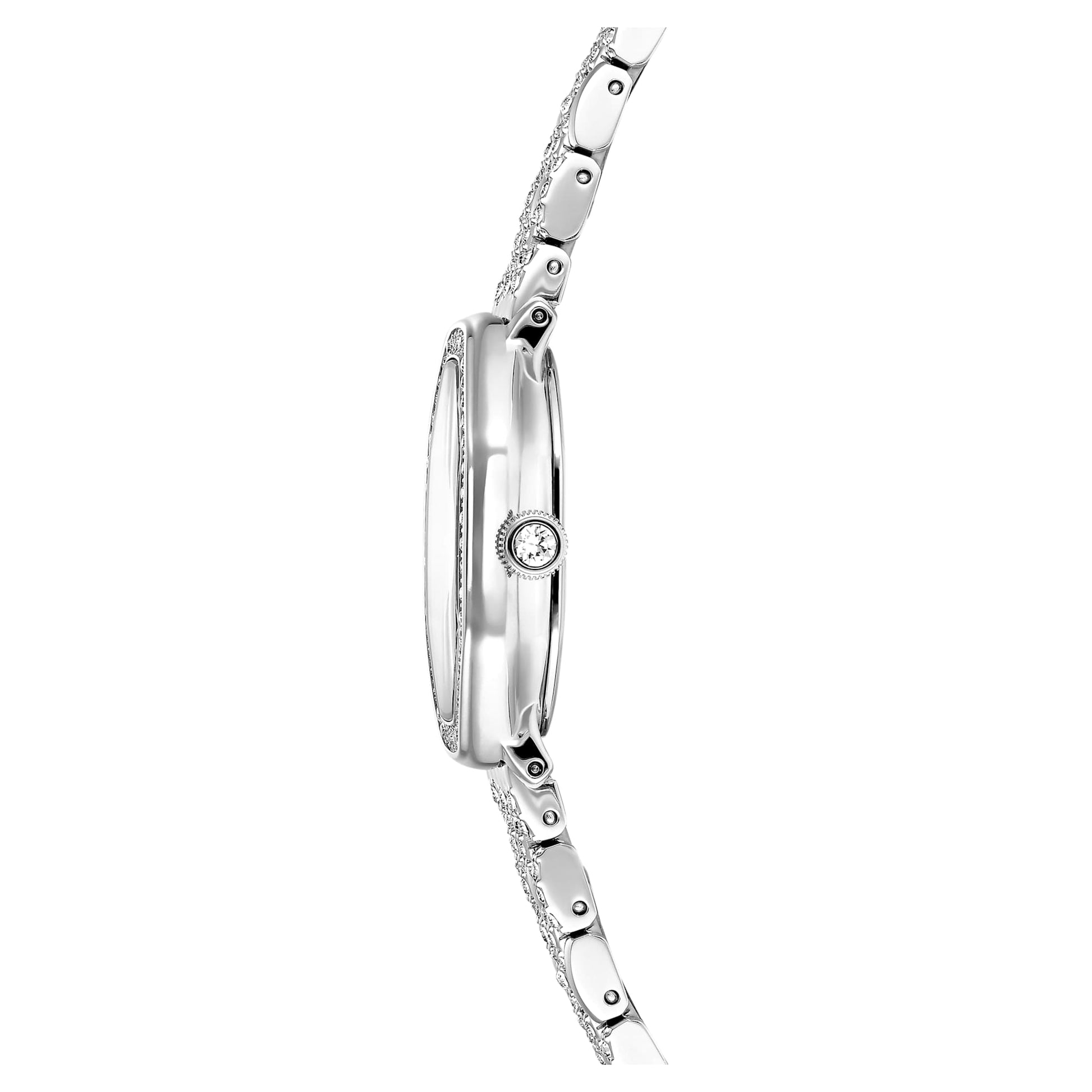 Swarovski Dextera octagon watch Swiss Made, Metal bracelet, Silver tone, Stainless steel 5698690
