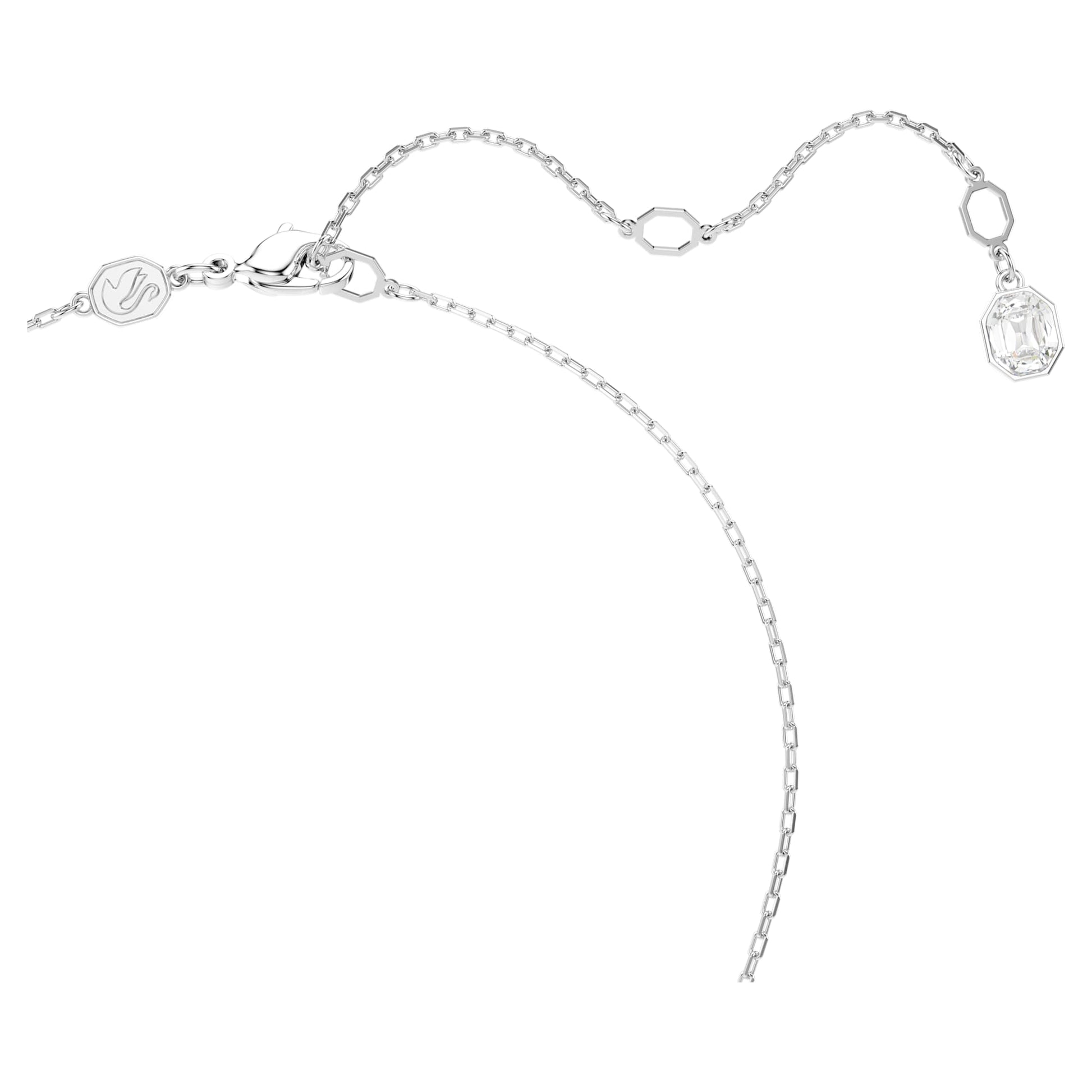 Swarovski Dextera pendant Round cut, White, Rhodium plated 5733400