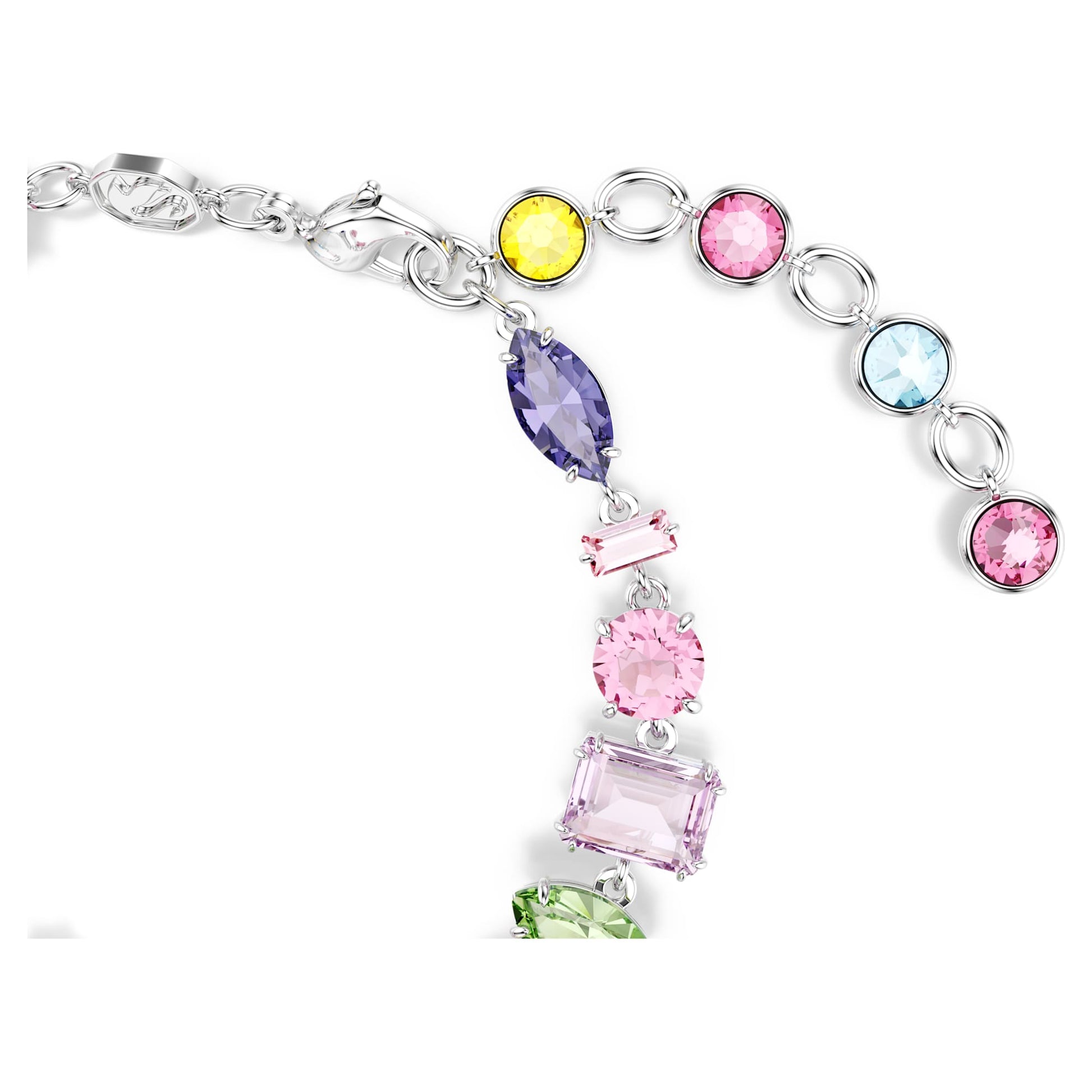 Swarovski Gema bracelet Mixed cuts, Multicolored, Rhodium plated 5656427