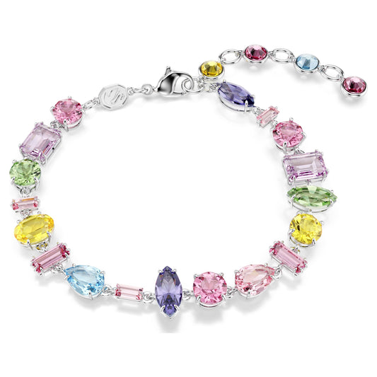 Swarovski Gema bracelet Mixed cuts, Multicolored, Rhodium plated 5656427