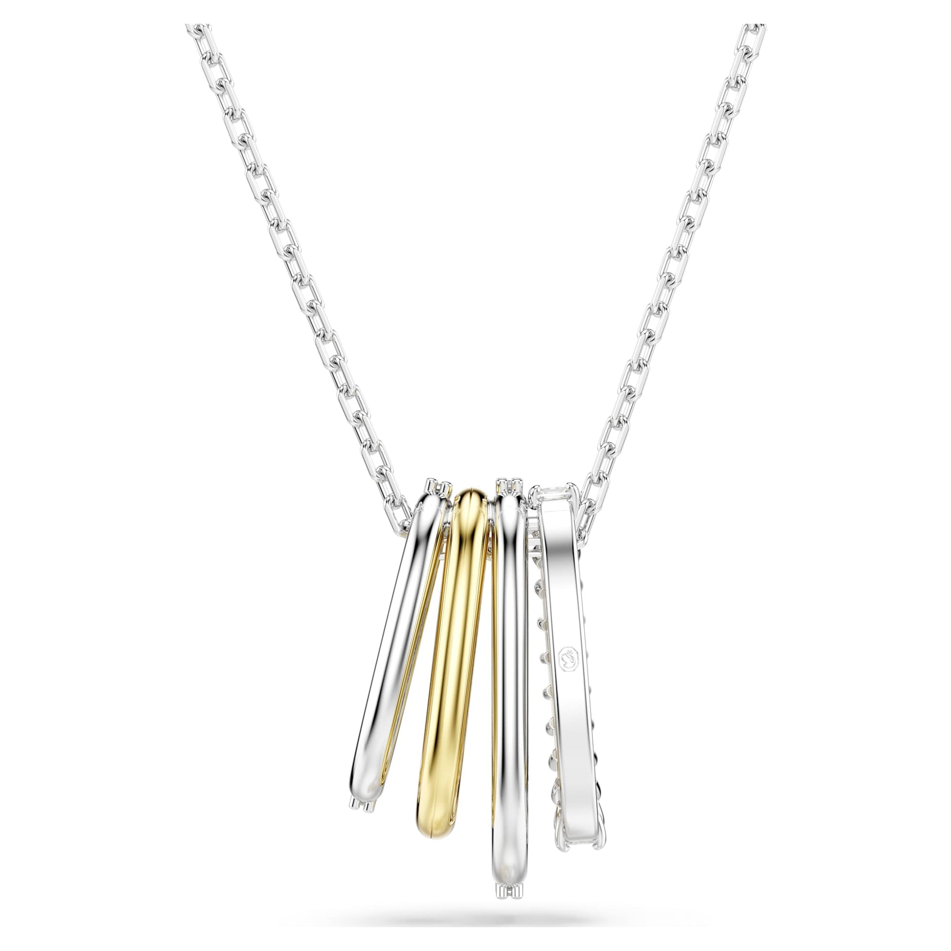 Swarovski Hyperbola pendant Mixed cuts, White, Mixed metal finish 5696626