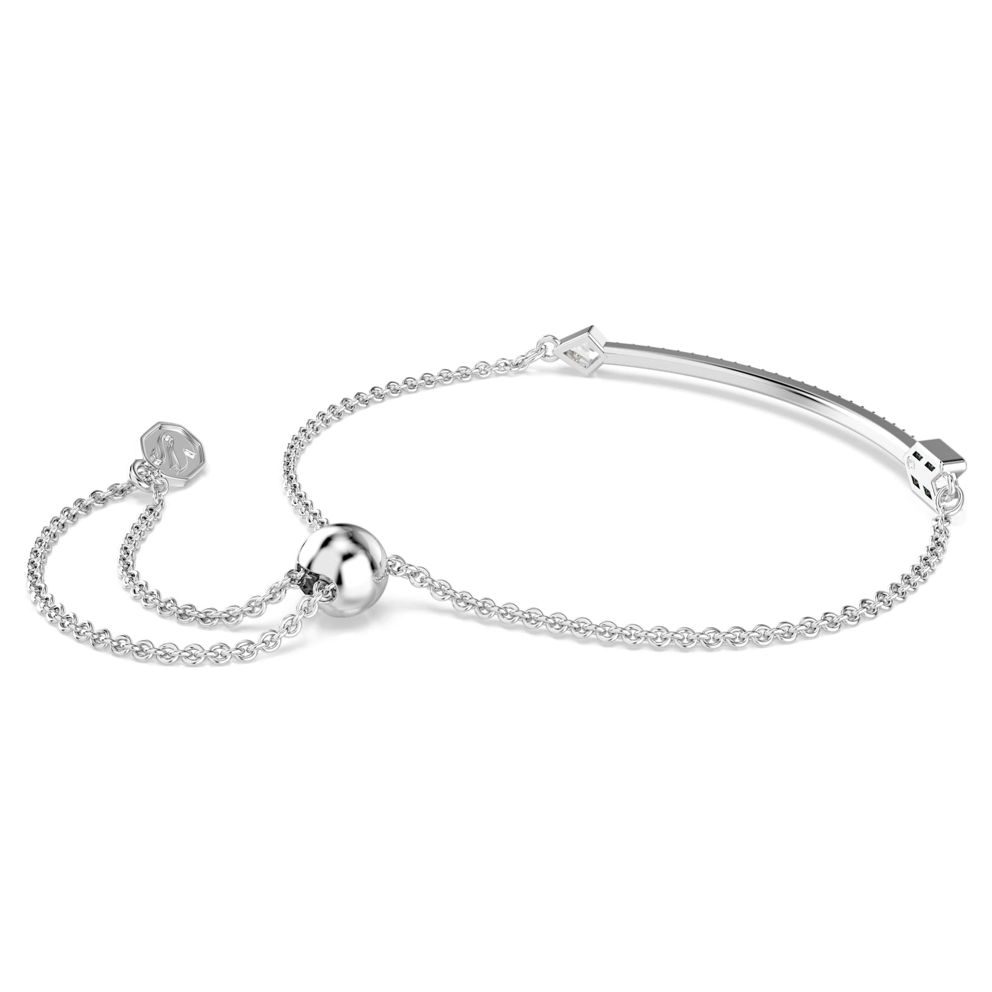 Swarovski Idyllia bracelet Mixed cuts, Arrow, White, Rhodium plated 5741523
