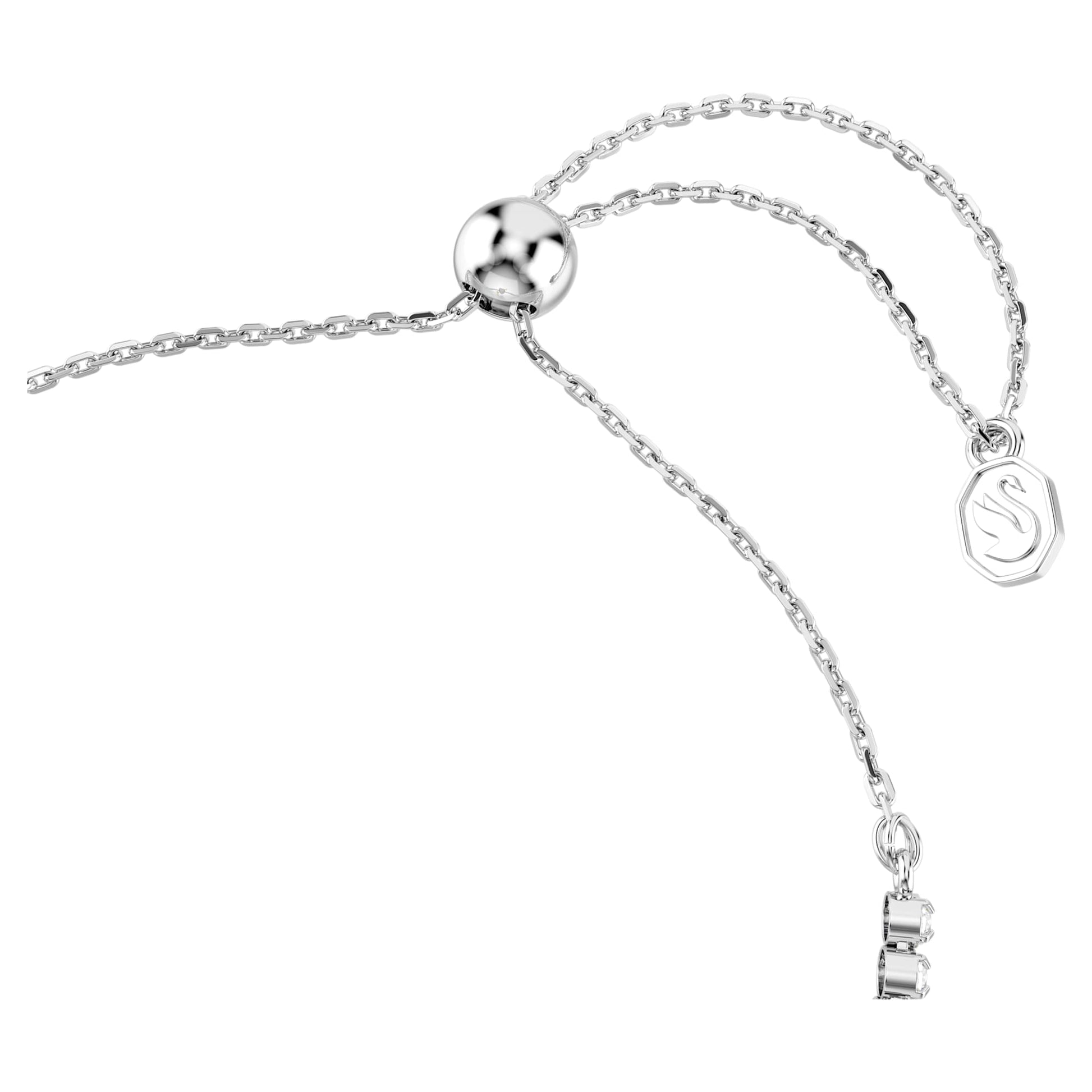 Swarovski Idyllia bracelet Mixed cuts, Heart with arrow, White, Rhodium plated 5742022