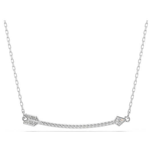 Swarovski Idyllia pendant Mixed cuts, Arrow, White, Rhodium plated  5737293