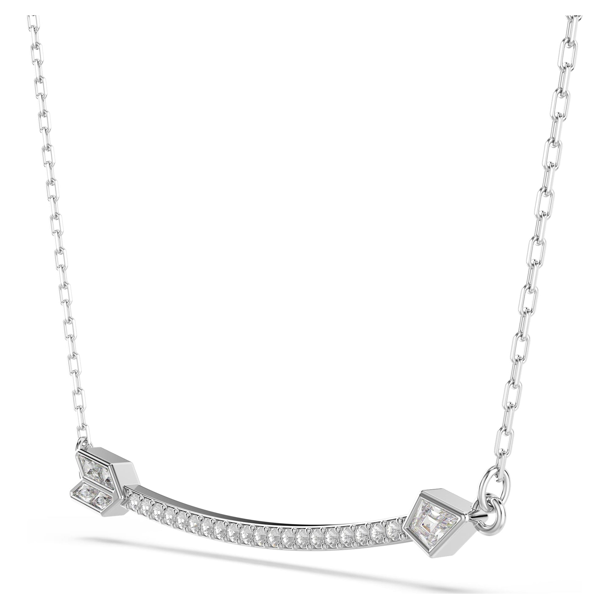 Swarovski Idyllia pendant Mixed cuts, Arrow, White, Rhodium plated  5737293
