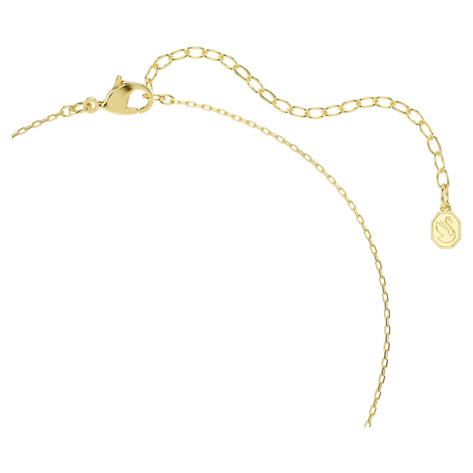 Swarovski Idyllia pendant Mixed cuts, Heart, Key, Pink, Gold-tone plated 5737288
