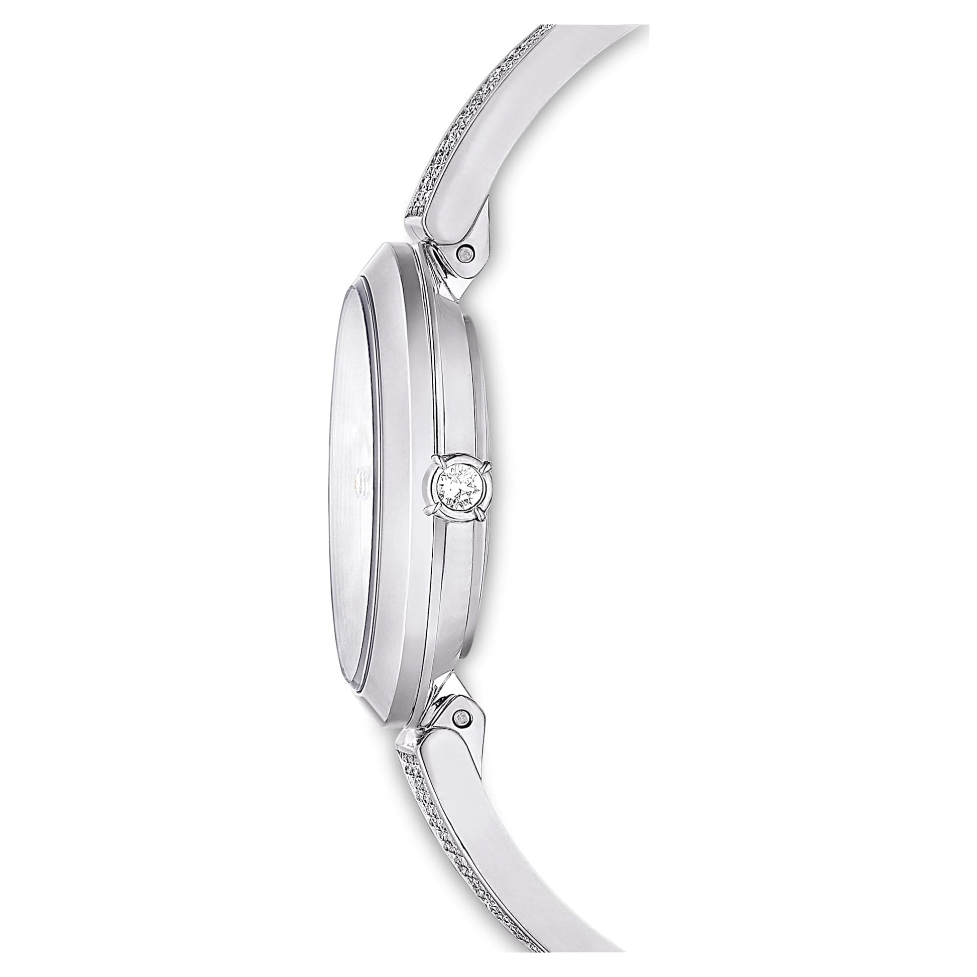 Swarovski Illumina watch Swiss Made, Metal bracelet, Silver tone, Stainless steel 5671205