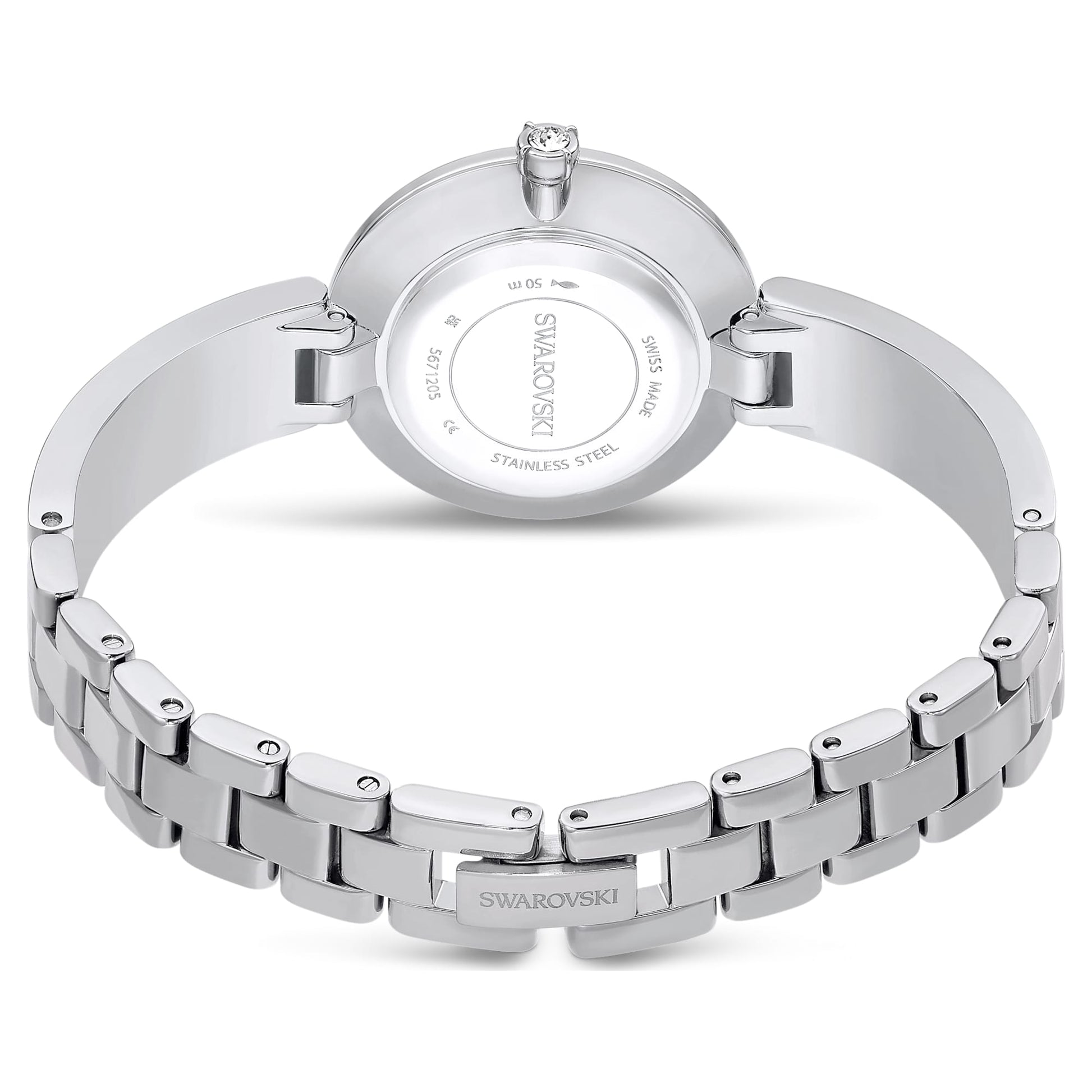 Swarovski Illumina watch Swiss Made, Metal bracelet, Silver tone, Stainless steel 5671205
