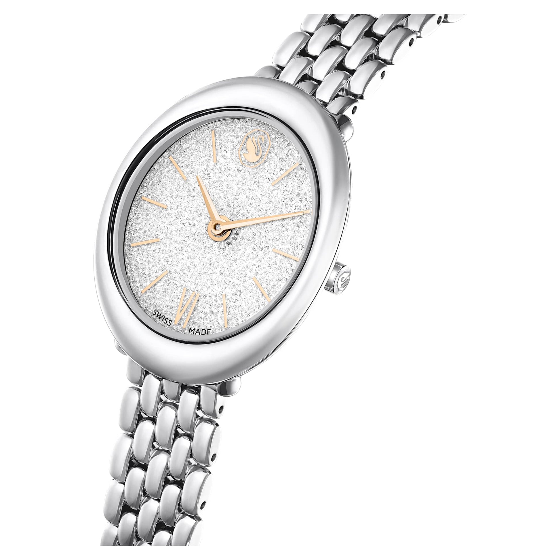 Swarovski Imber oval watch Swiss Made, Metal bracelet, Silver tone, Stainless steel
5717590