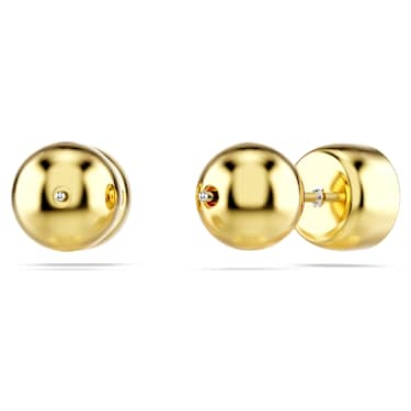 Swarovski Imber stud earrings Round cut, White, Gold-tone plated 5681552