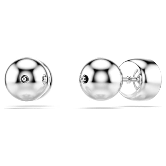 Swarovski Imber stud earrings Round cut, White, Rhodium plated 5696073