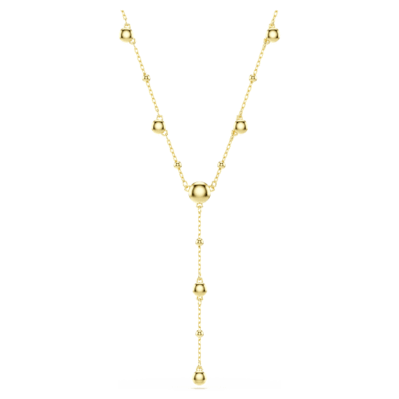 Swarovski Imber Y necklace Round cut, White, Gold-tone plated 5684510
