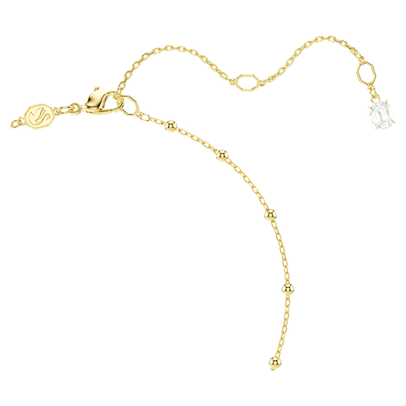 Swarovski Imber Y necklace Round cut, White, Gold-tone plated 5684510