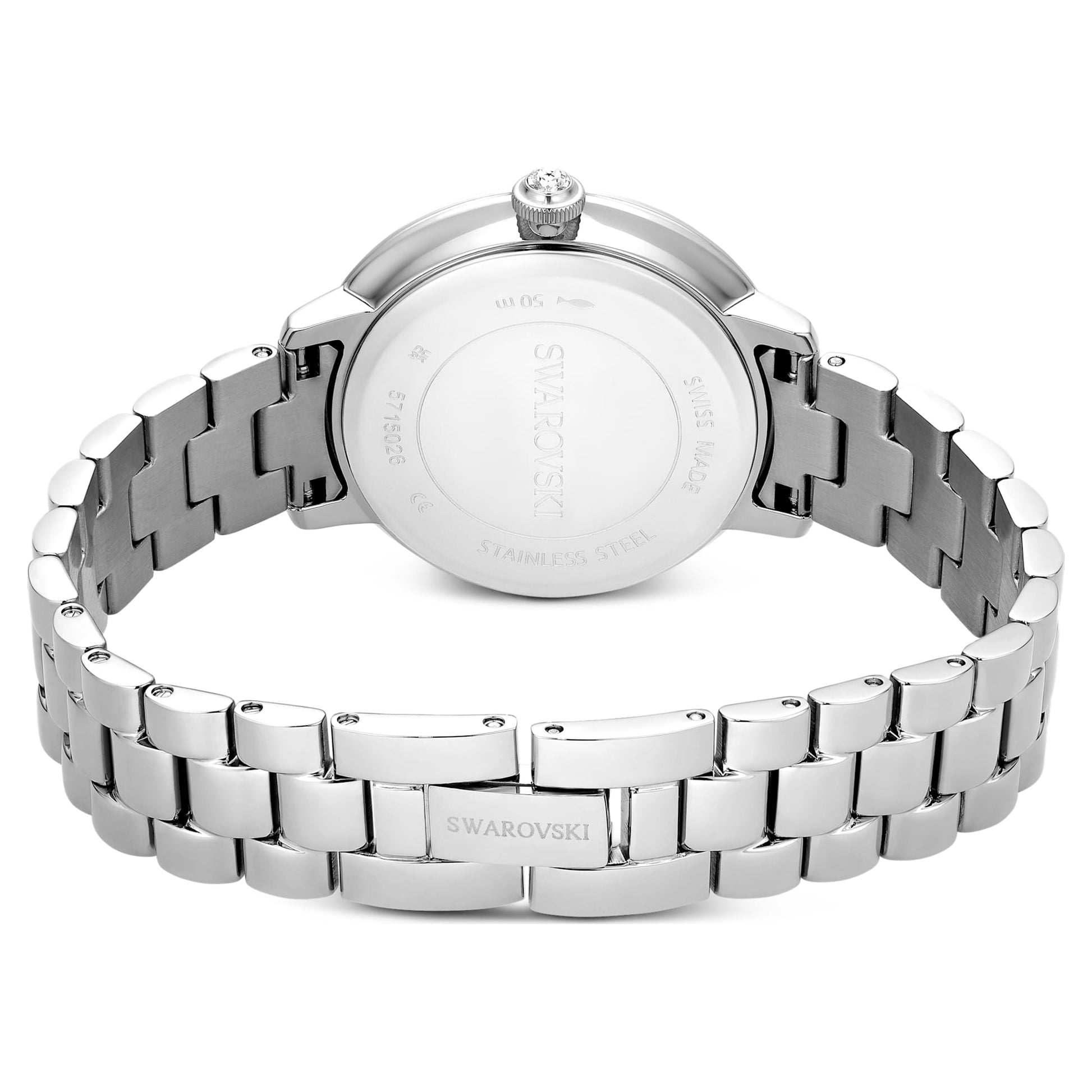 Swarovski Matrix 3-link watch Swiss Made, Metal bracelet, Silver tone, Stainless steel
5706182