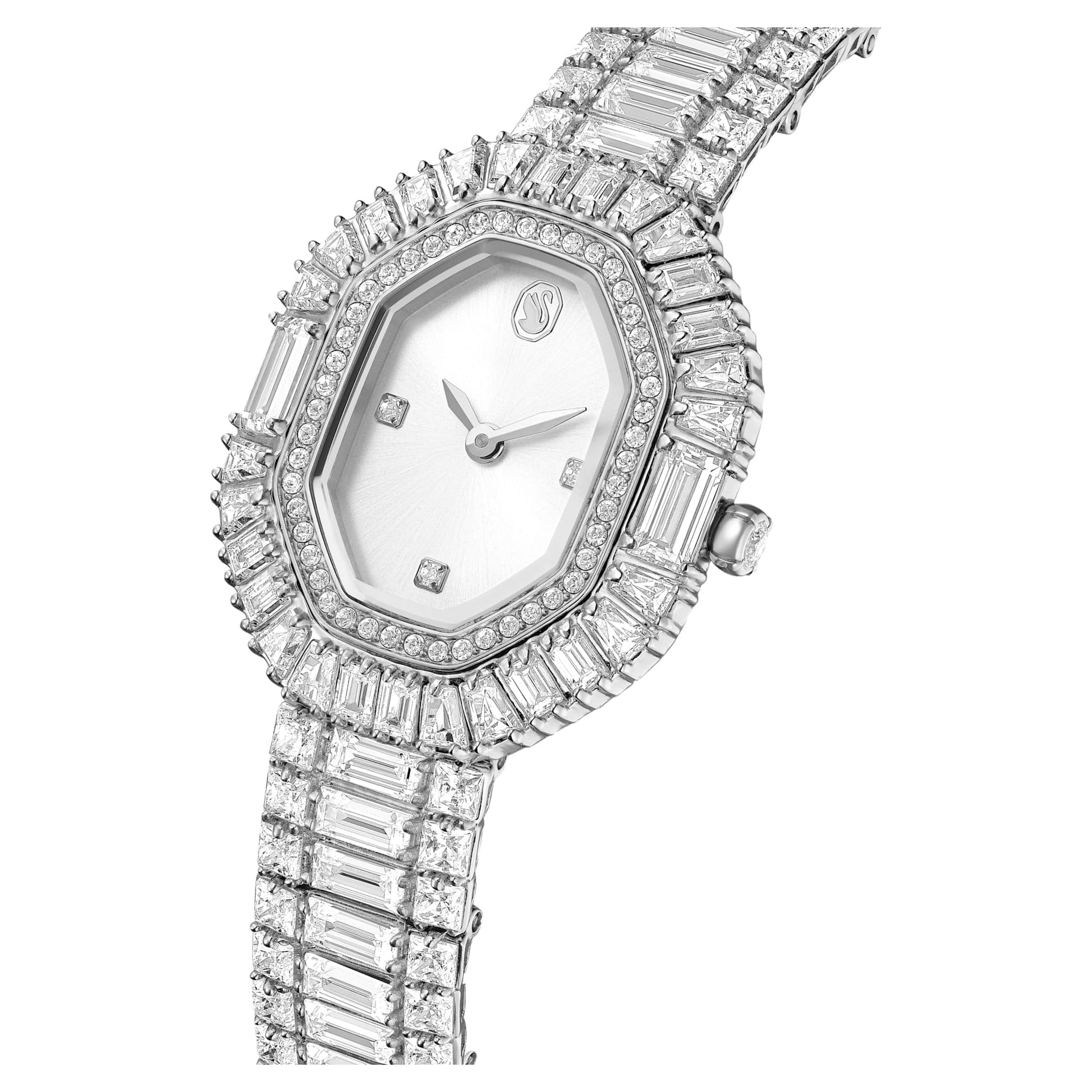 Swarovski Matrix octagon watch Baguette cut, Metal bracelet, Silver tone, Stainless steel
5724516