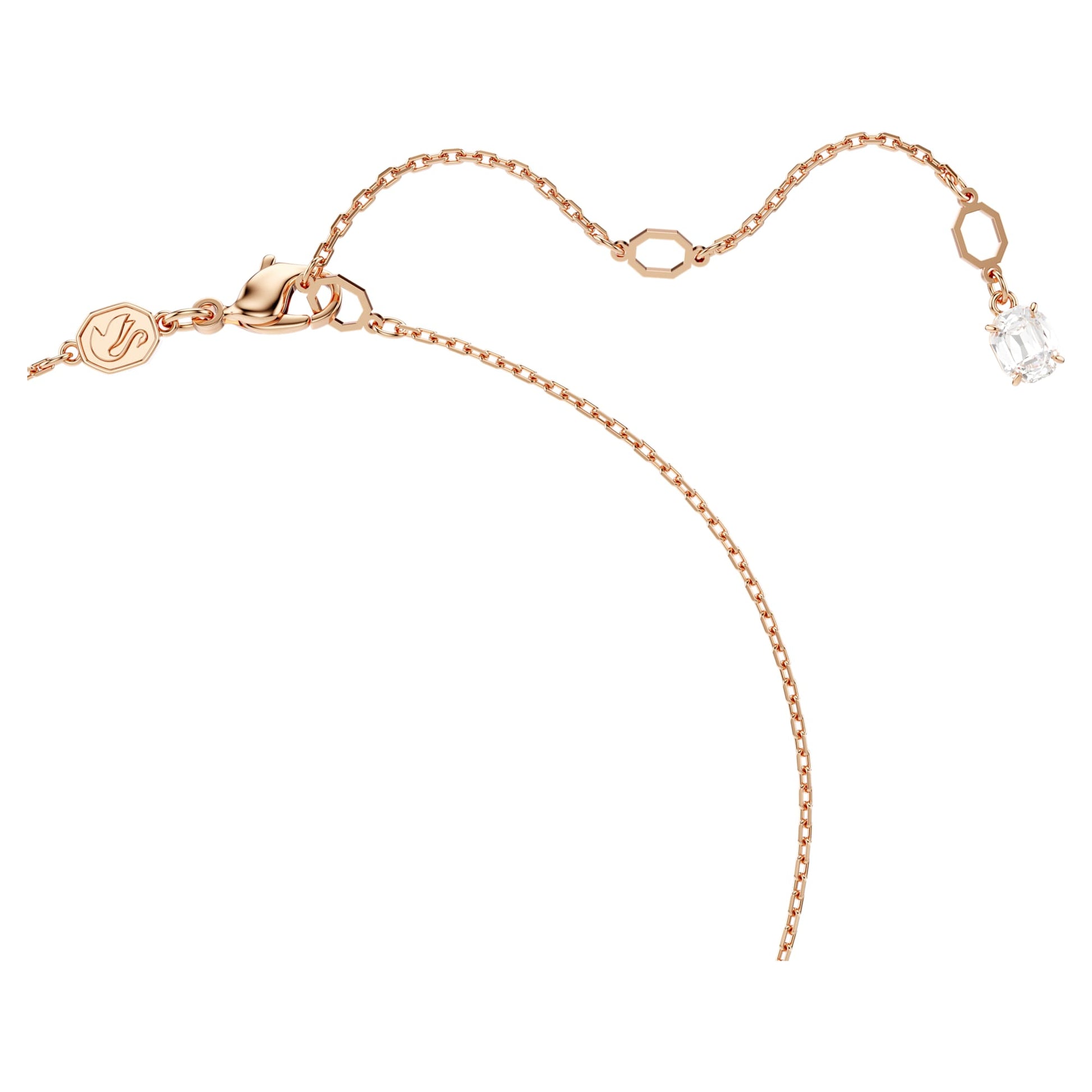 Swarovski Matrix pendant Crystal pearl, Round cut, White, Rose gold-tone plated  5692265
