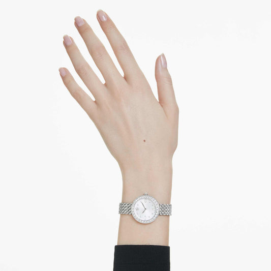 Swarovski Matrix tennis 7-link watch Swiss Made, Metal bracelet, Silver tone, Stainless steel 5673022