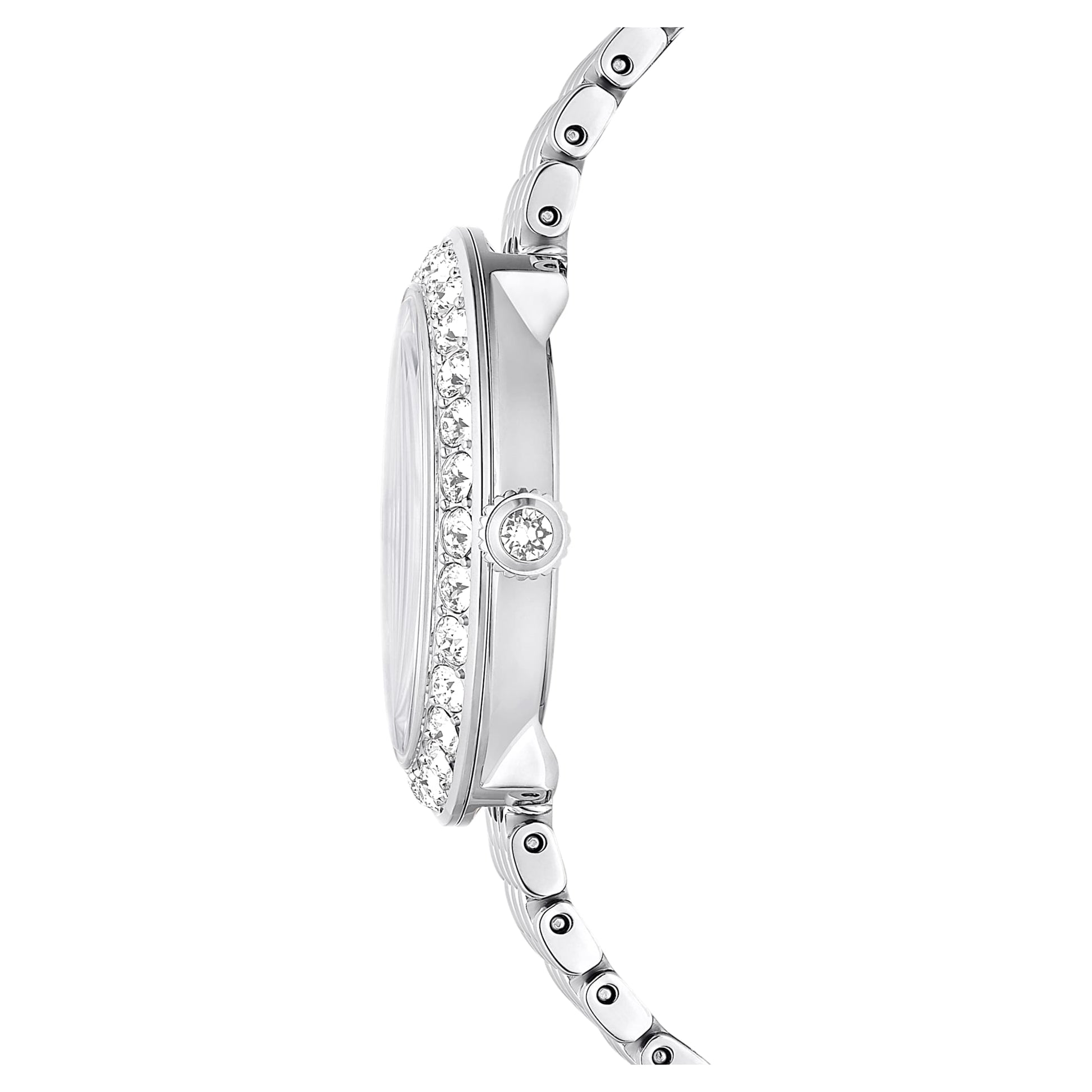 Swarovski Matrix tennis 7-link watch Swiss Made, Metal bracelet, Silver tone, Stainless steel 5673022