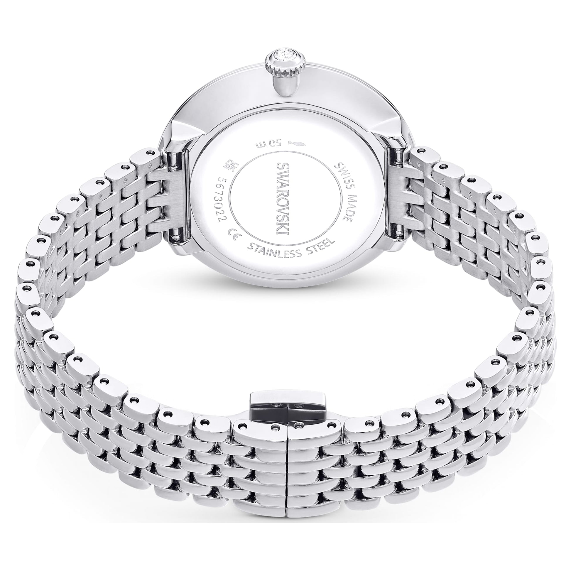 Swarovski Matrix tennis 7-link watch Swiss Made, Metal bracelet, Silver tone, Stainless steel 5673022