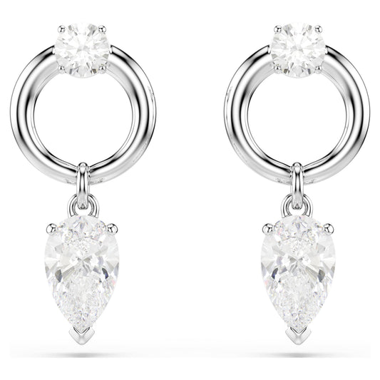 Swarovski Mesmera drop earrings Mixed cuts, White, Rhodium plated 5723177